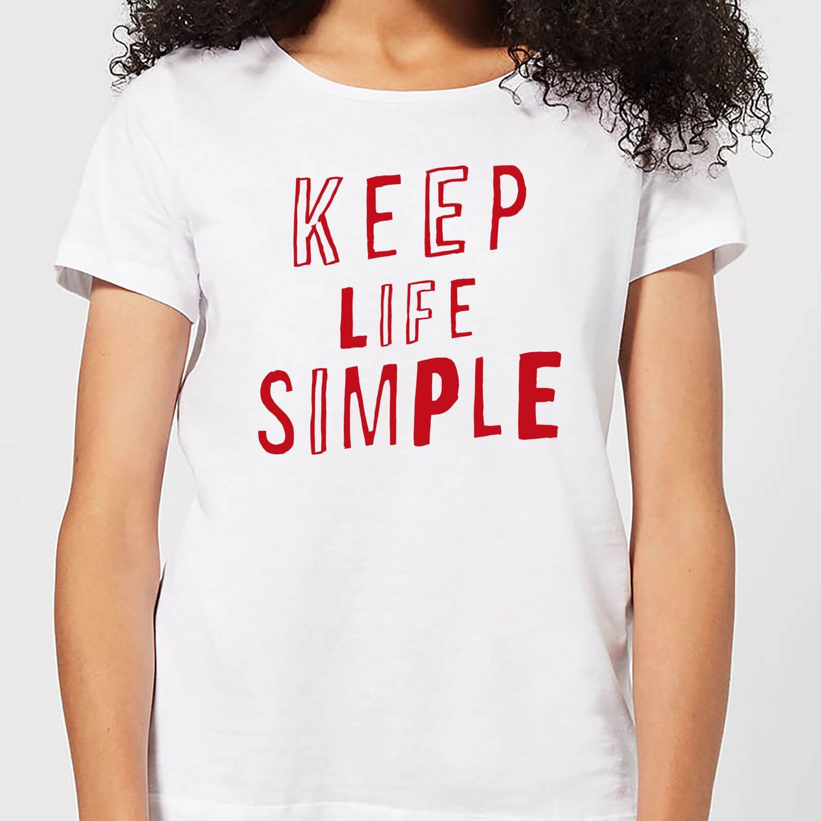 The Motivated Type Keep Life Simple Women's T-Shirt - White - S - White