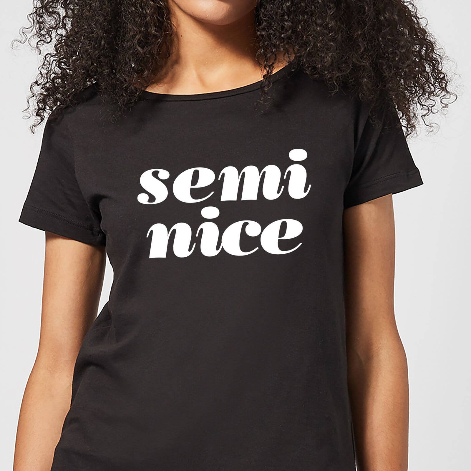 The Motivated Type Semi Nice Women's T-Shirt - Black - S - Black