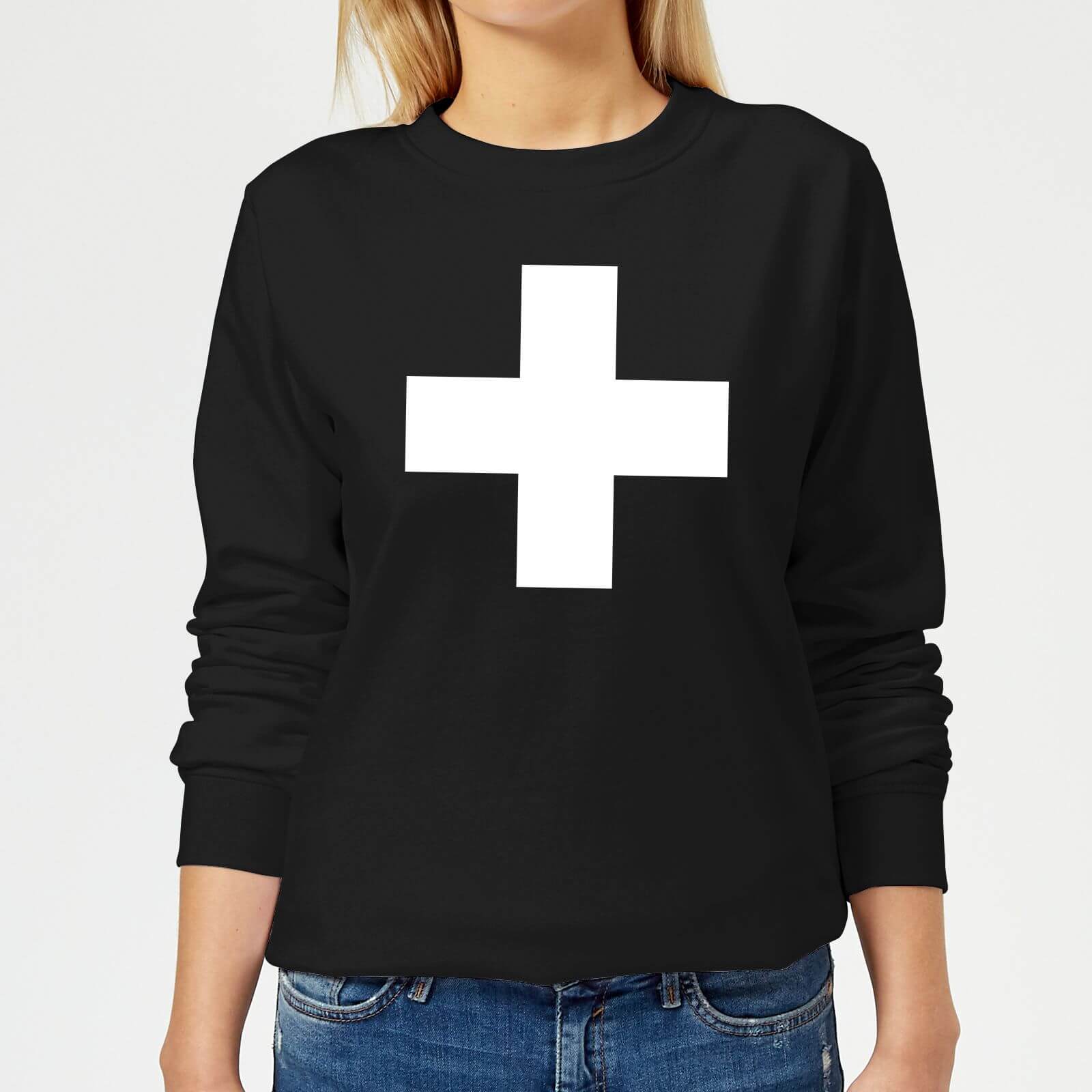 The Motivated Type Swiss Cross Women's Sweatshirt - Black - XS - Black