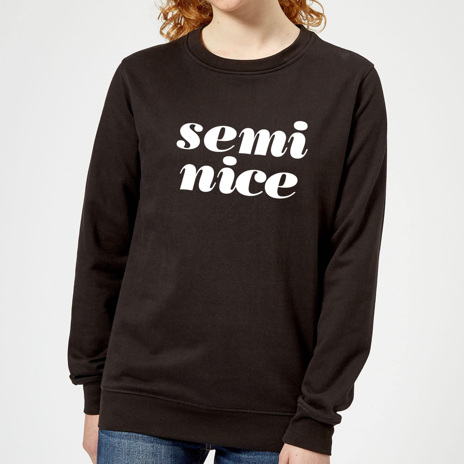 The Motivated Type Semi Nice Women's Sweatshirt - Black - XS - Black