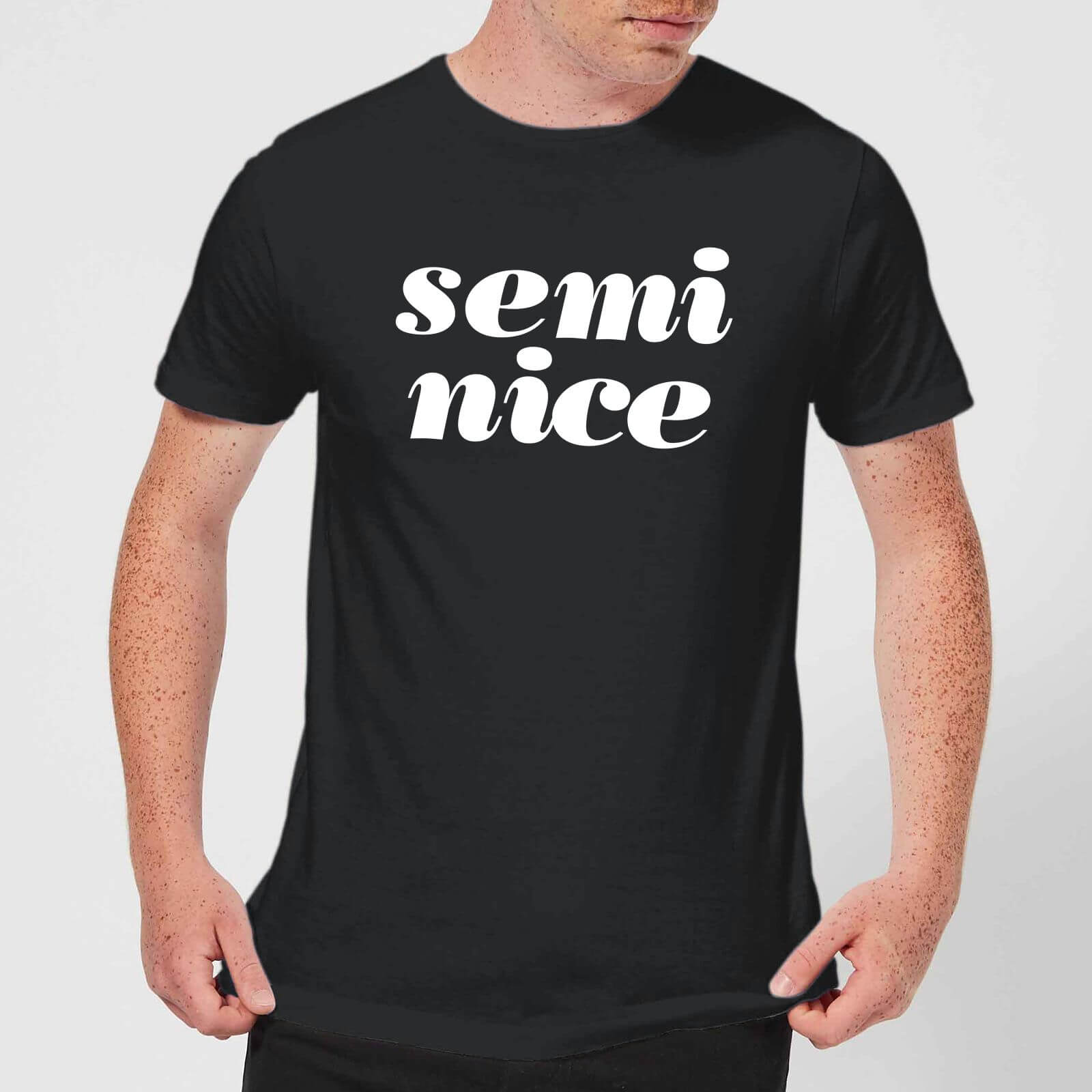 The Motivated Type Semi Nice Men's T-Shirt - Black - S - Black