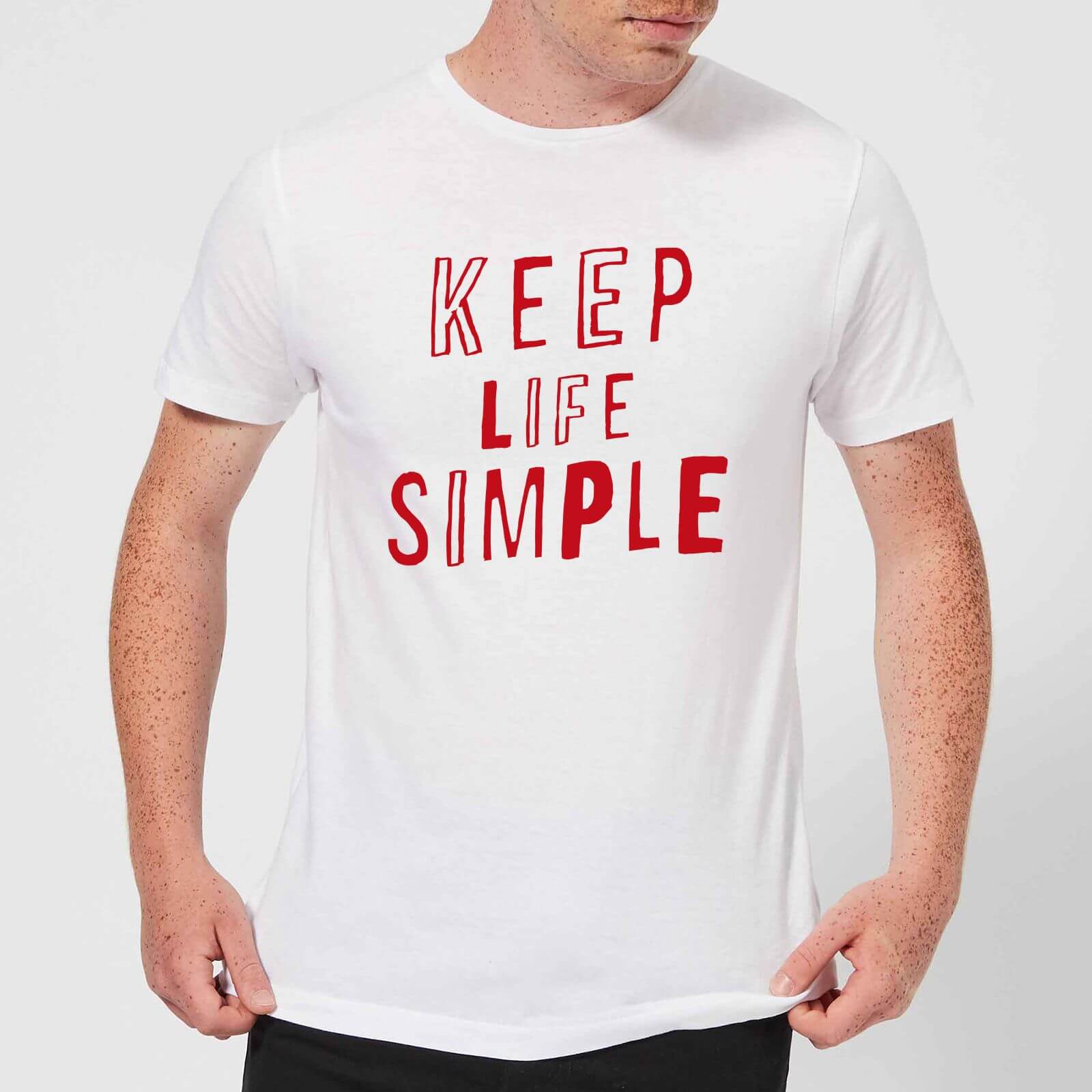 The Motivated Type Keep Life Simple Men's T-Shirt - White - S - White