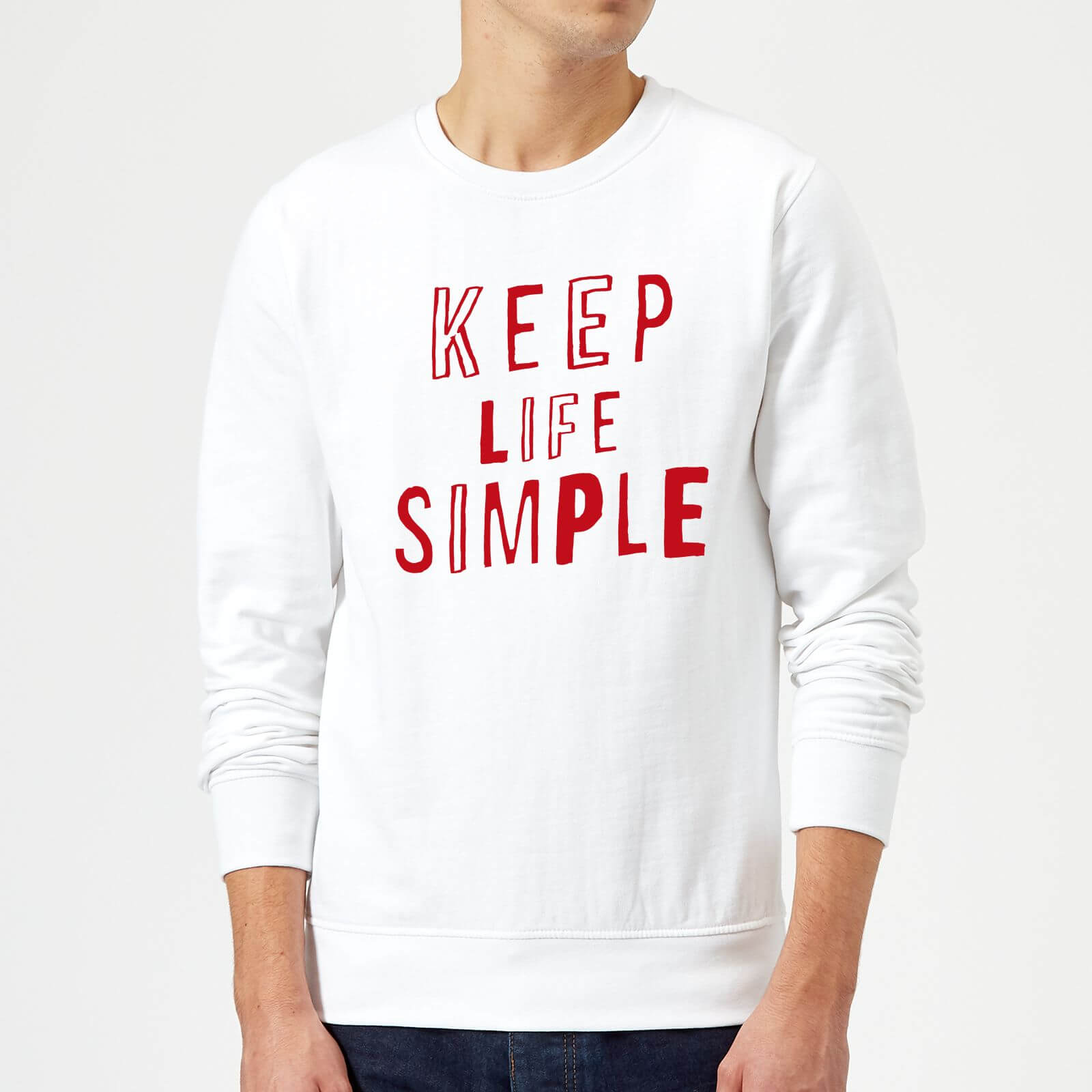 The Motivated Type Keep Life Simple Sweatshirt - White - S - White