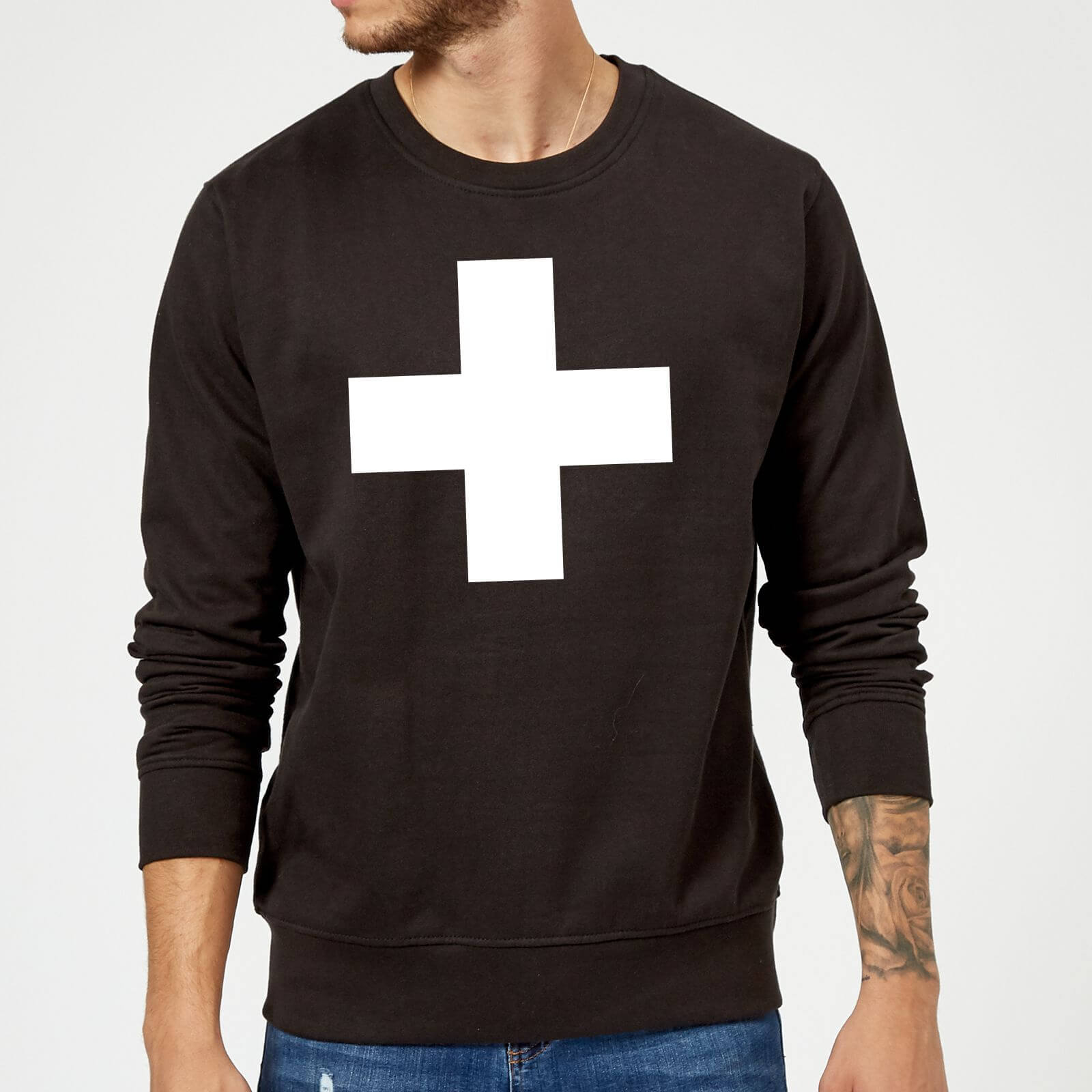 The Motivated Type Swiss Cross Sweatshirt - Black - S - Black