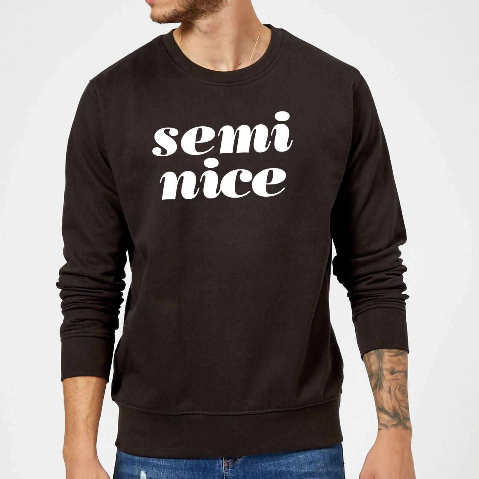 The Motivated Type Semi Nice Sweatshirt - Black - S - Black