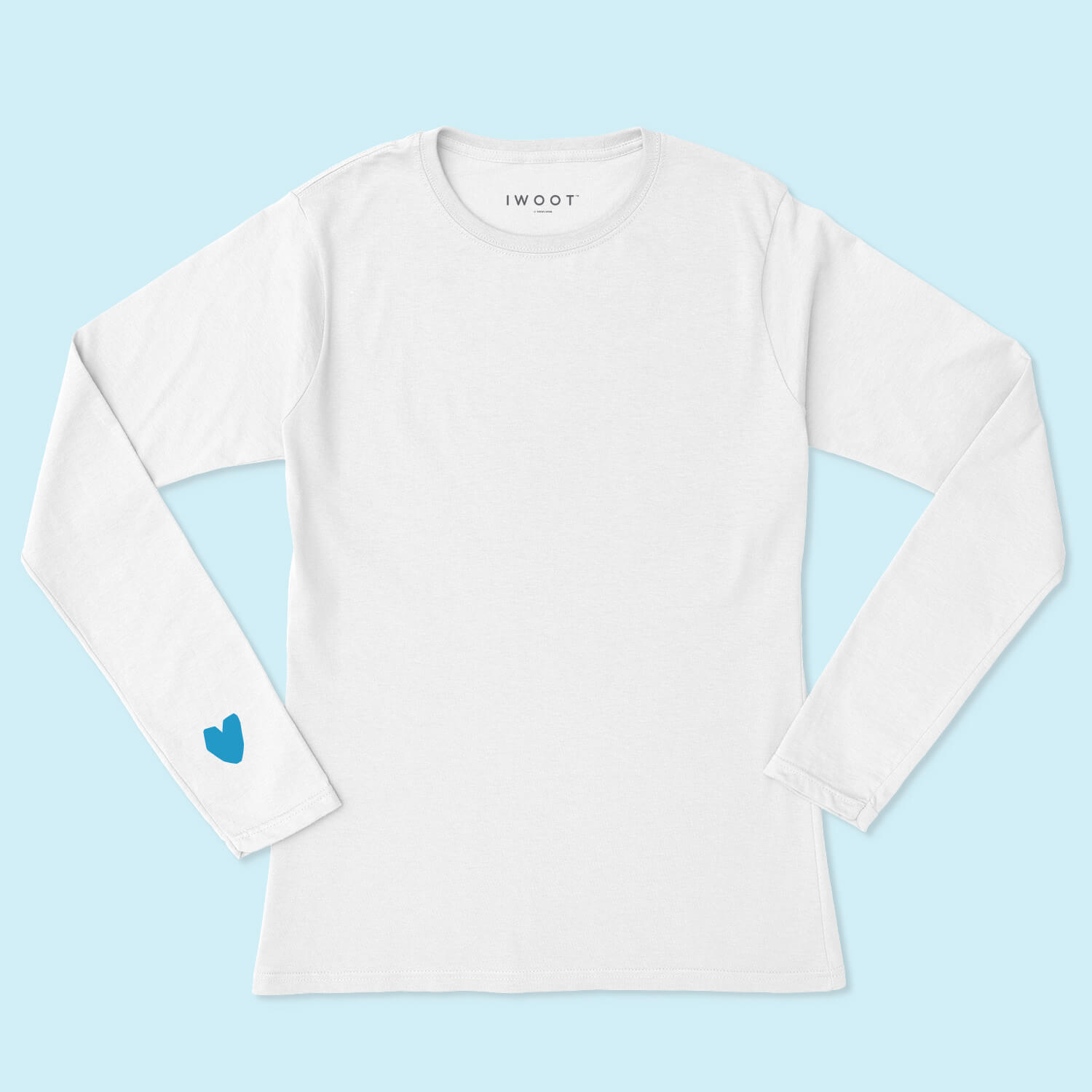 Blue Valentine Heart On Your Sleeve Unisex Long Sleeved T-Shirt - White - S - White