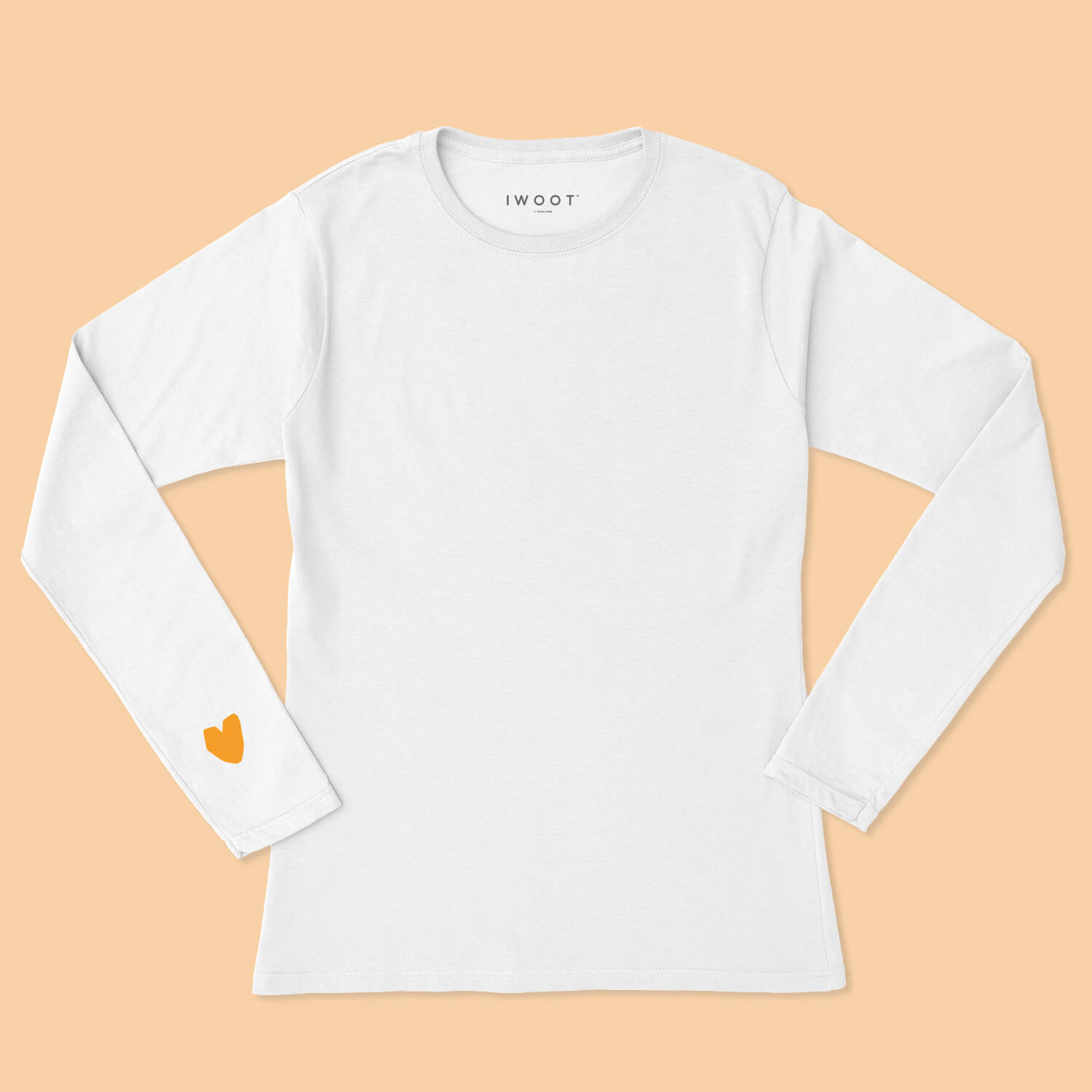 Yellow Valentine Heart On Your Sleeve Unisex Long Sleeved T-Shirt - White - XL - White
