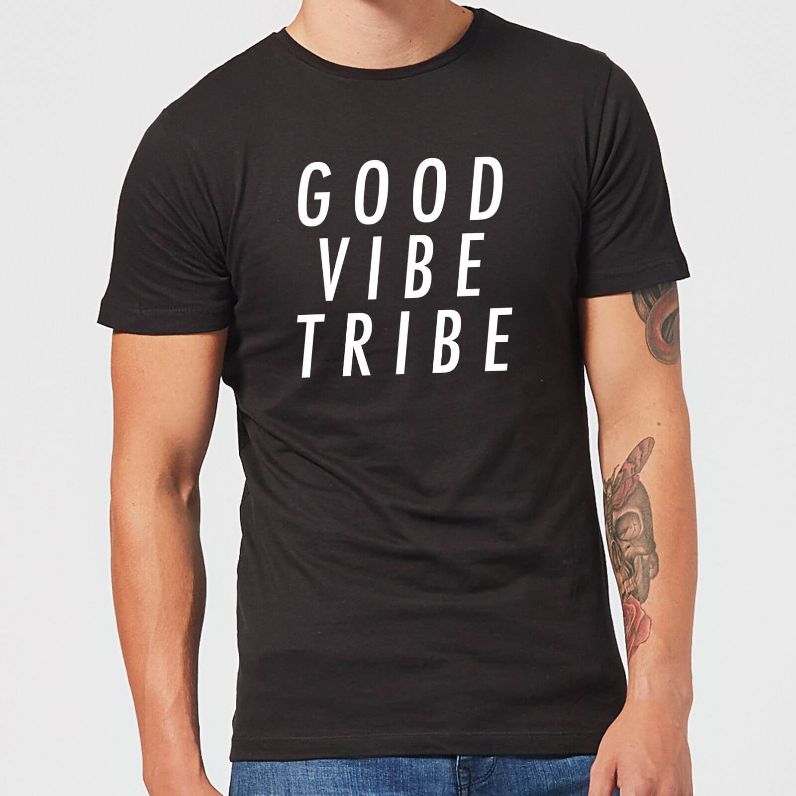 Good Vibe Tribe Men's T-Shirt - Black - S - Black