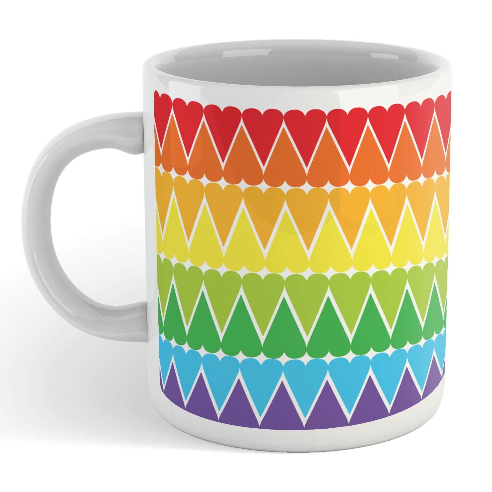 Small Rainbow Heart Mug