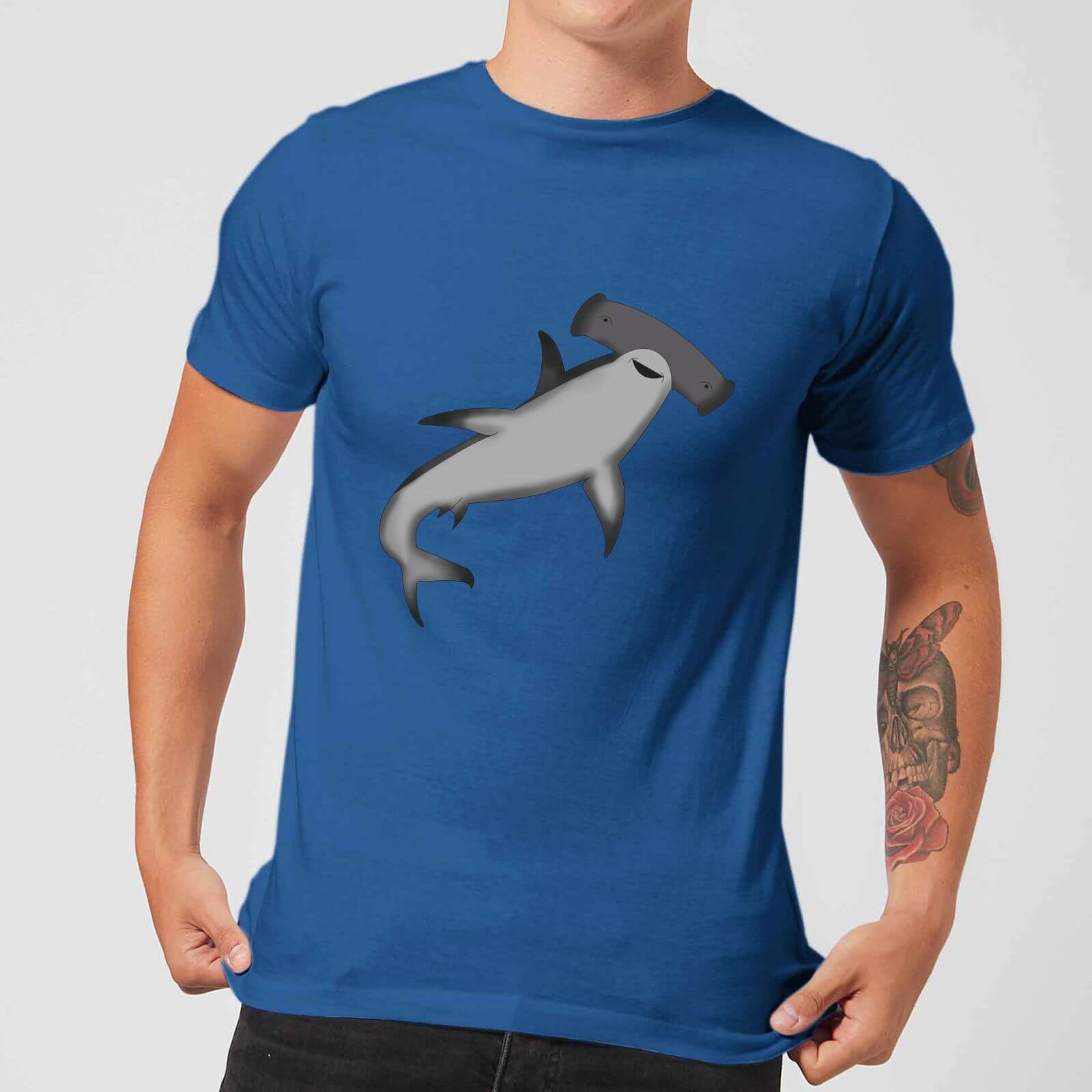 Hammer Head Shark Men's T-Shirt - Royal Blue - S