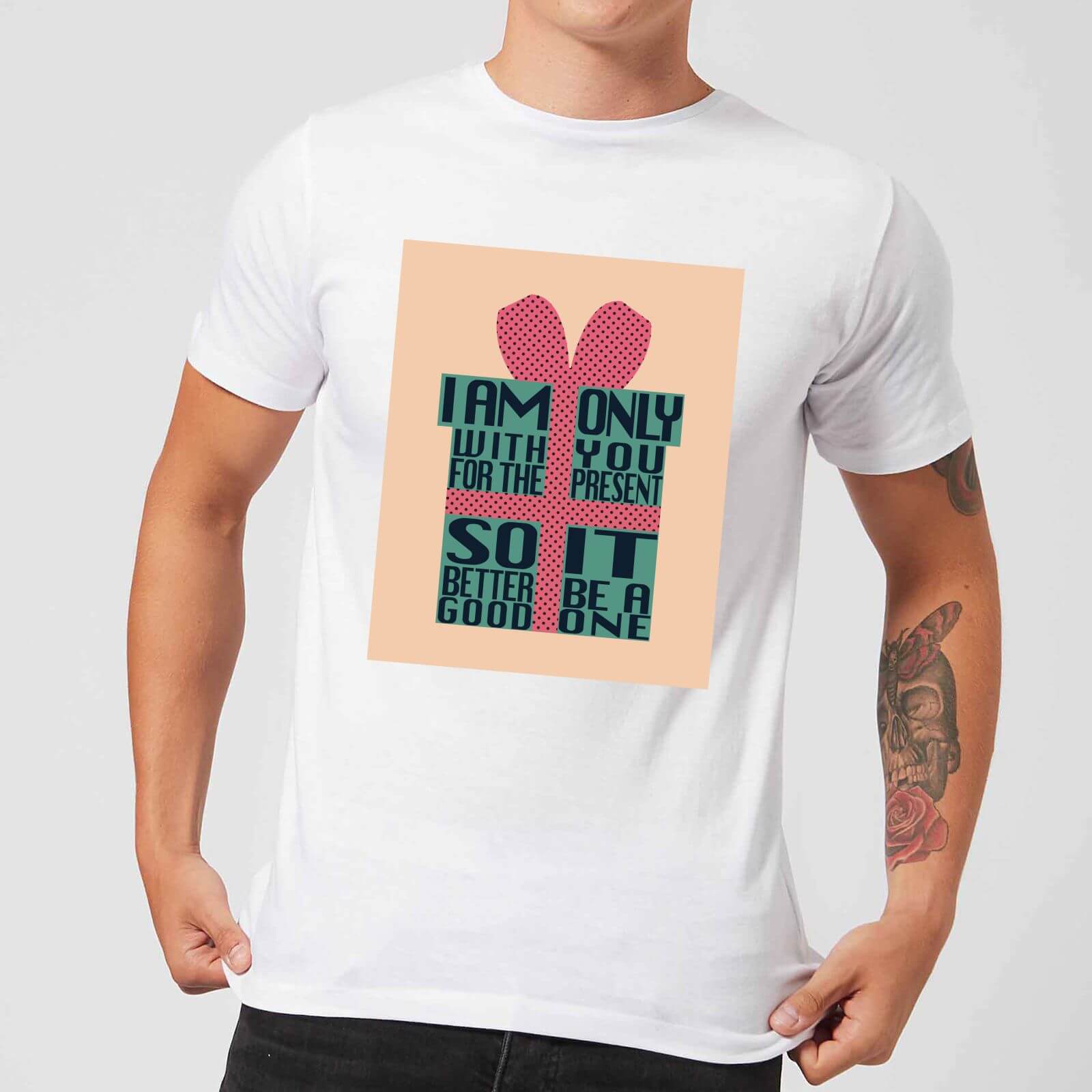 Only With You For The Present Men's T-Shirt - White - S - White