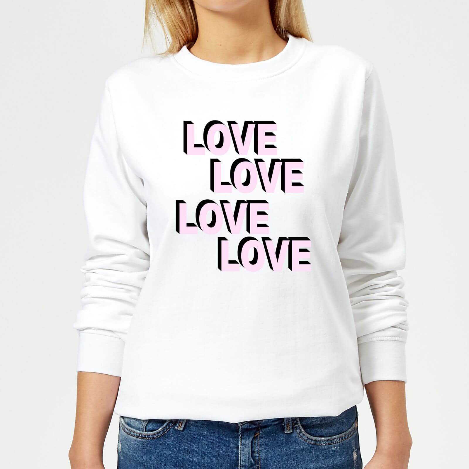 Love Love Love Love Women's Sweatshirt - White - XS - White