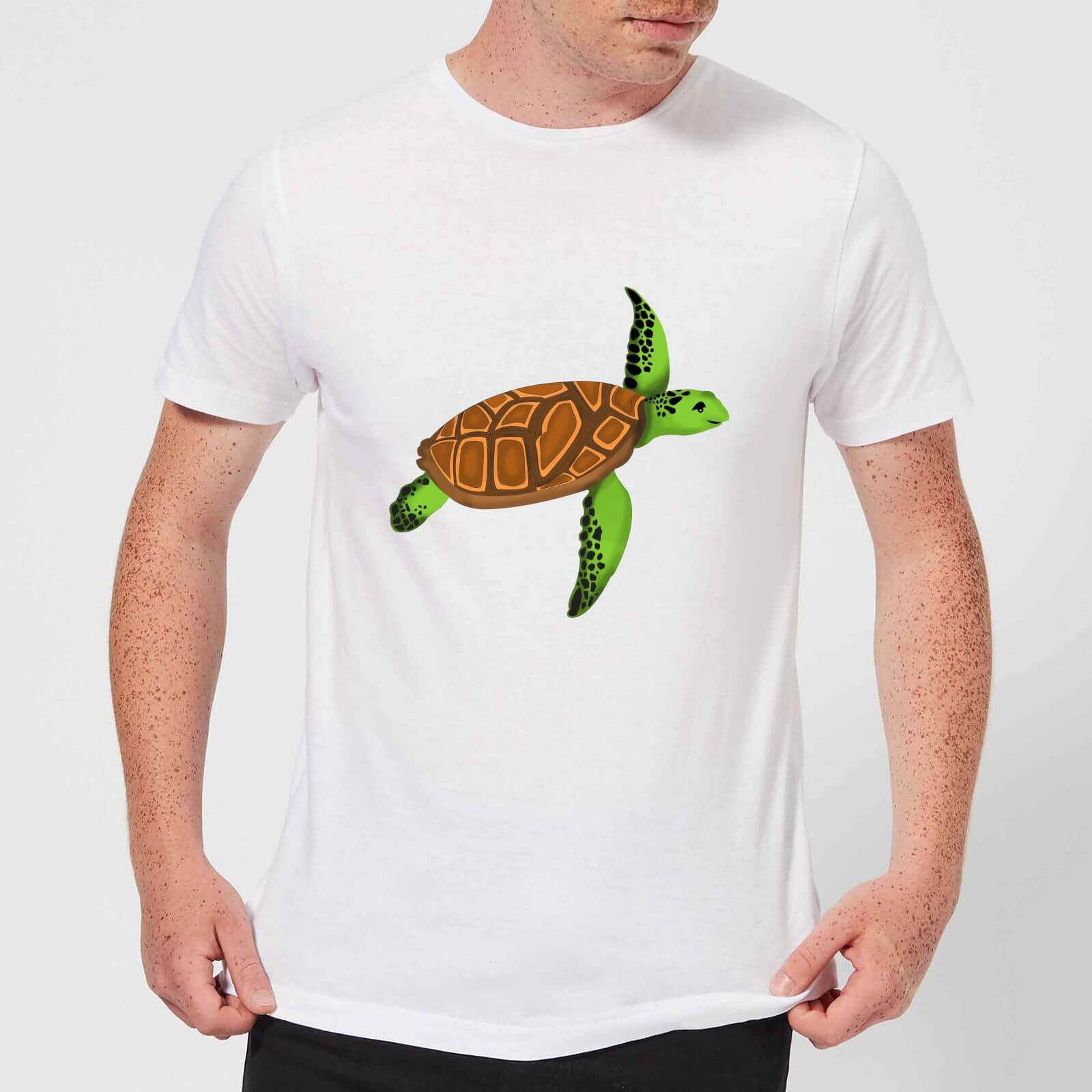 Turtle Men's T-Shirt - White - L - White