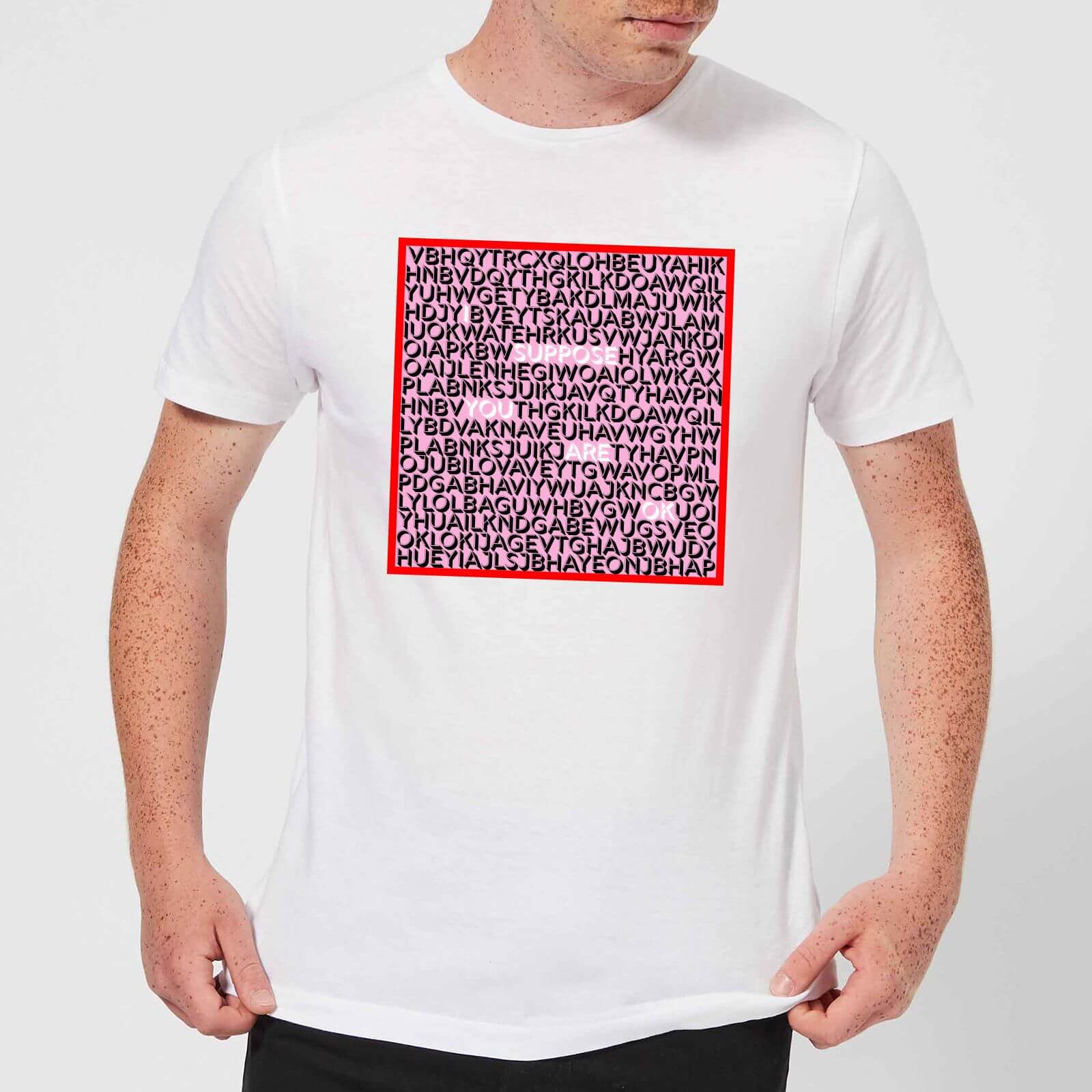 I Suppose You Are Ok Word Search Men's T-Shirt - White - XL - White