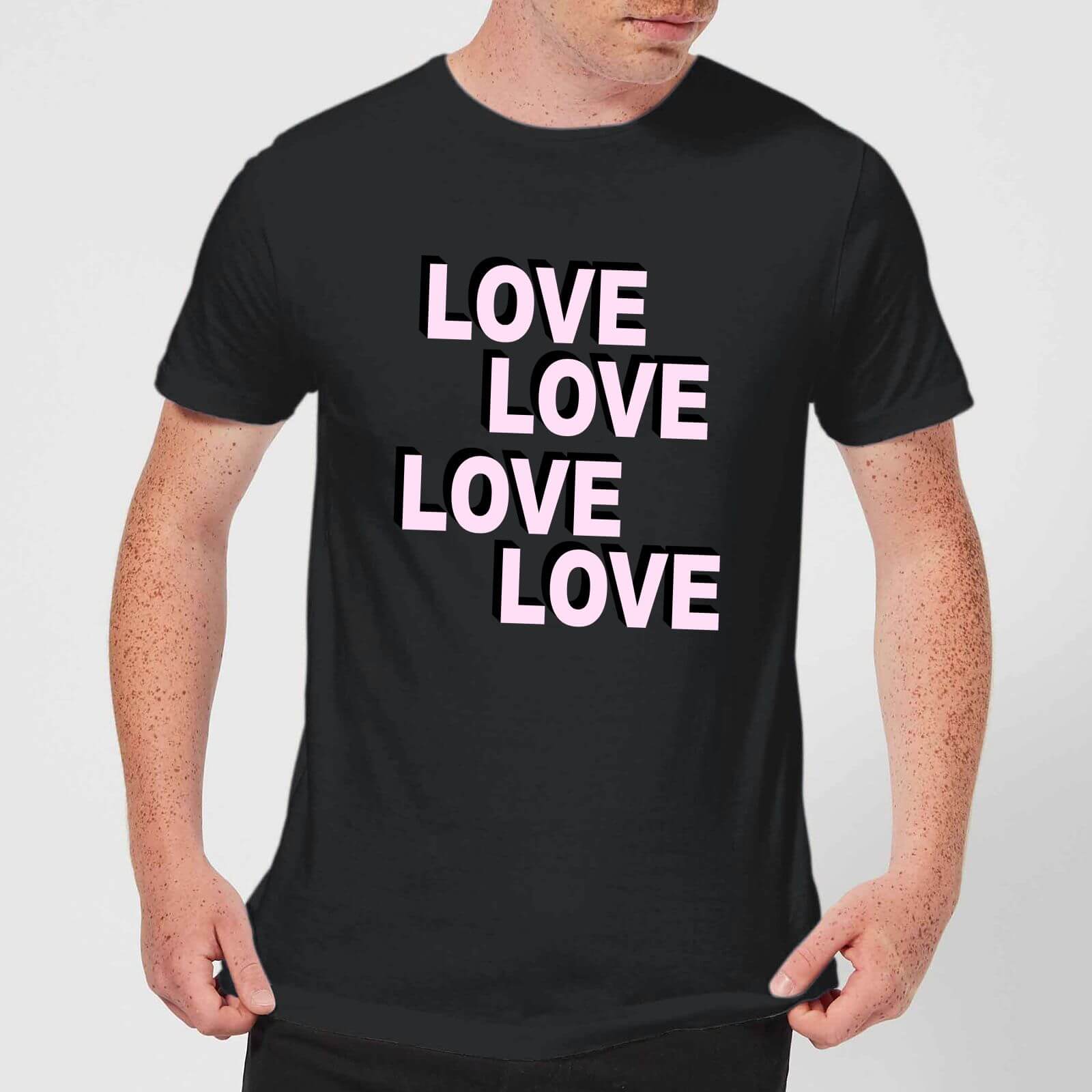 Love Love Love Love Men's T-Shirt - Black - S - Black