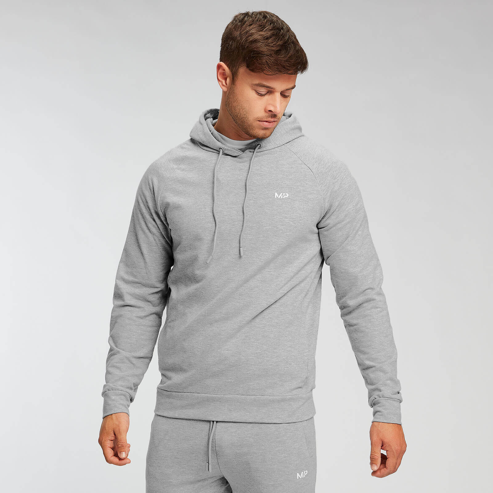 MP Men's Form Pullover Hoodie - Classic Grey Marl - L