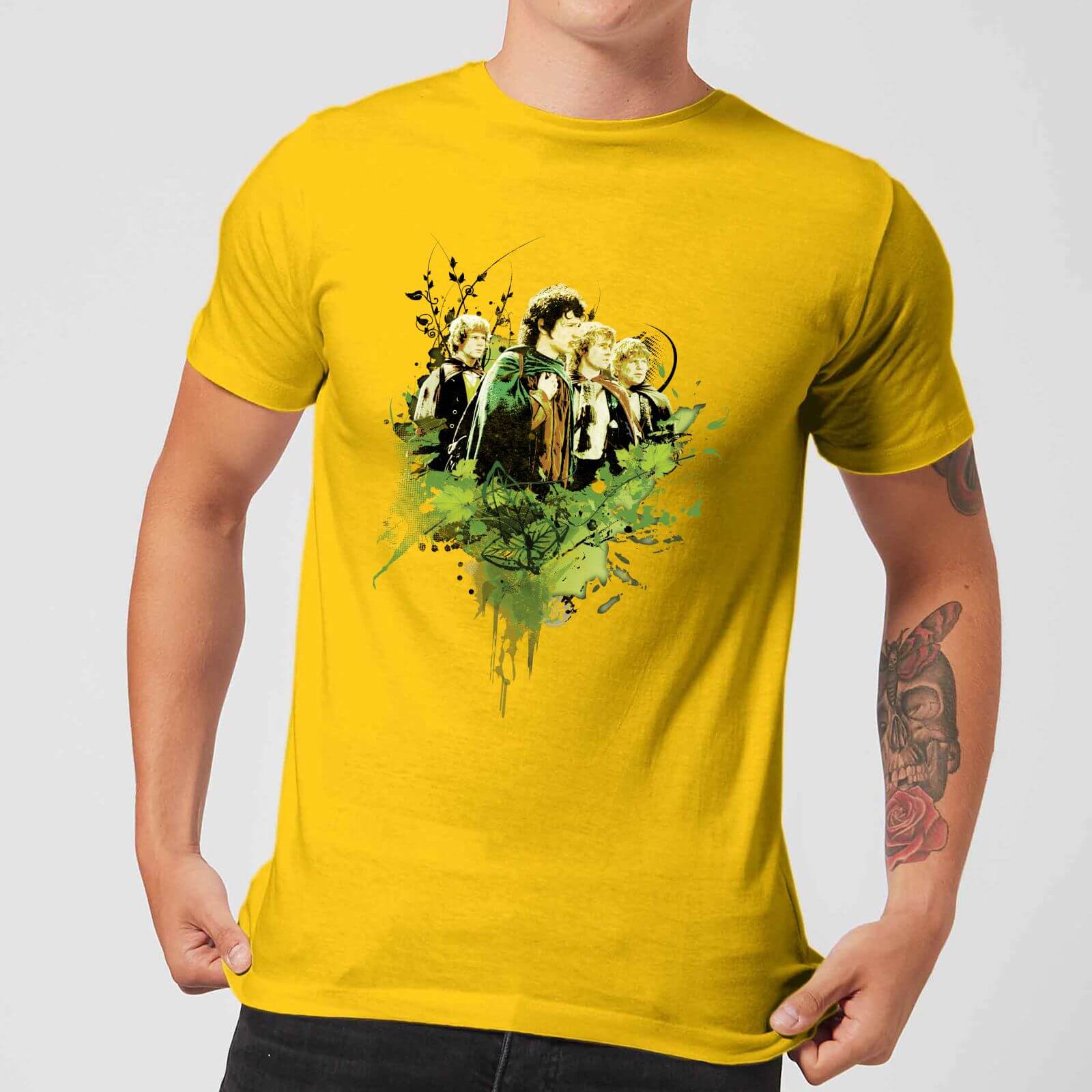 The Lord Of The Rings Hobbits Men's T-Shirt - Yellow - S - Yellow