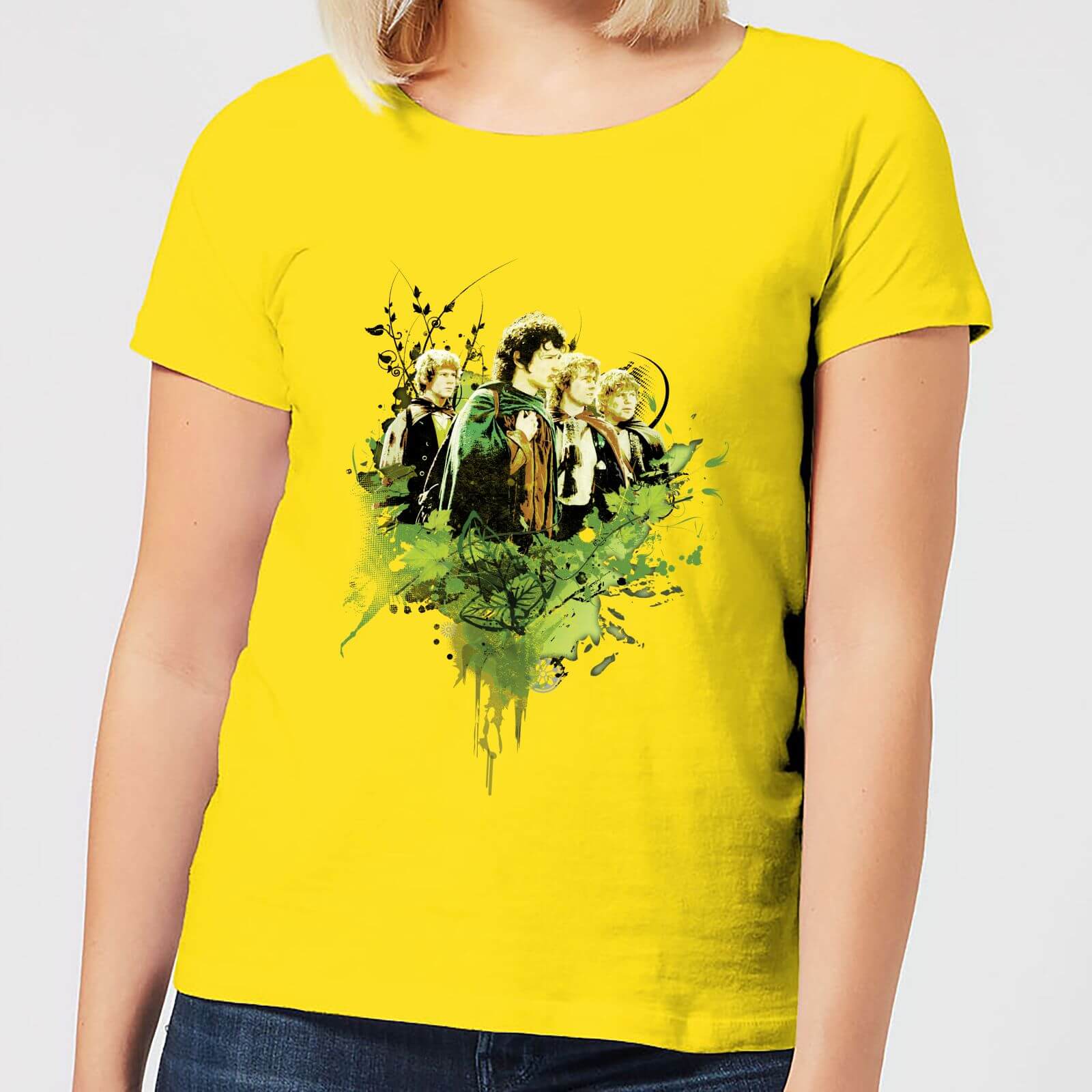 

T-Shirt Il Signore degli Anelli Hobbits - Giallo - Donna - L - Giallo