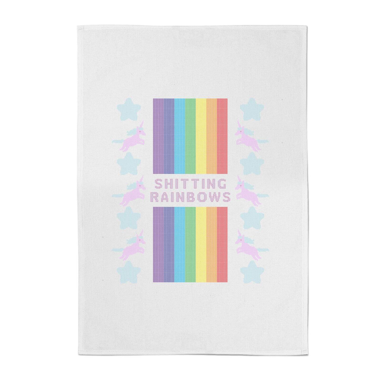 Shitting Rainbows Cotton Tea Towel