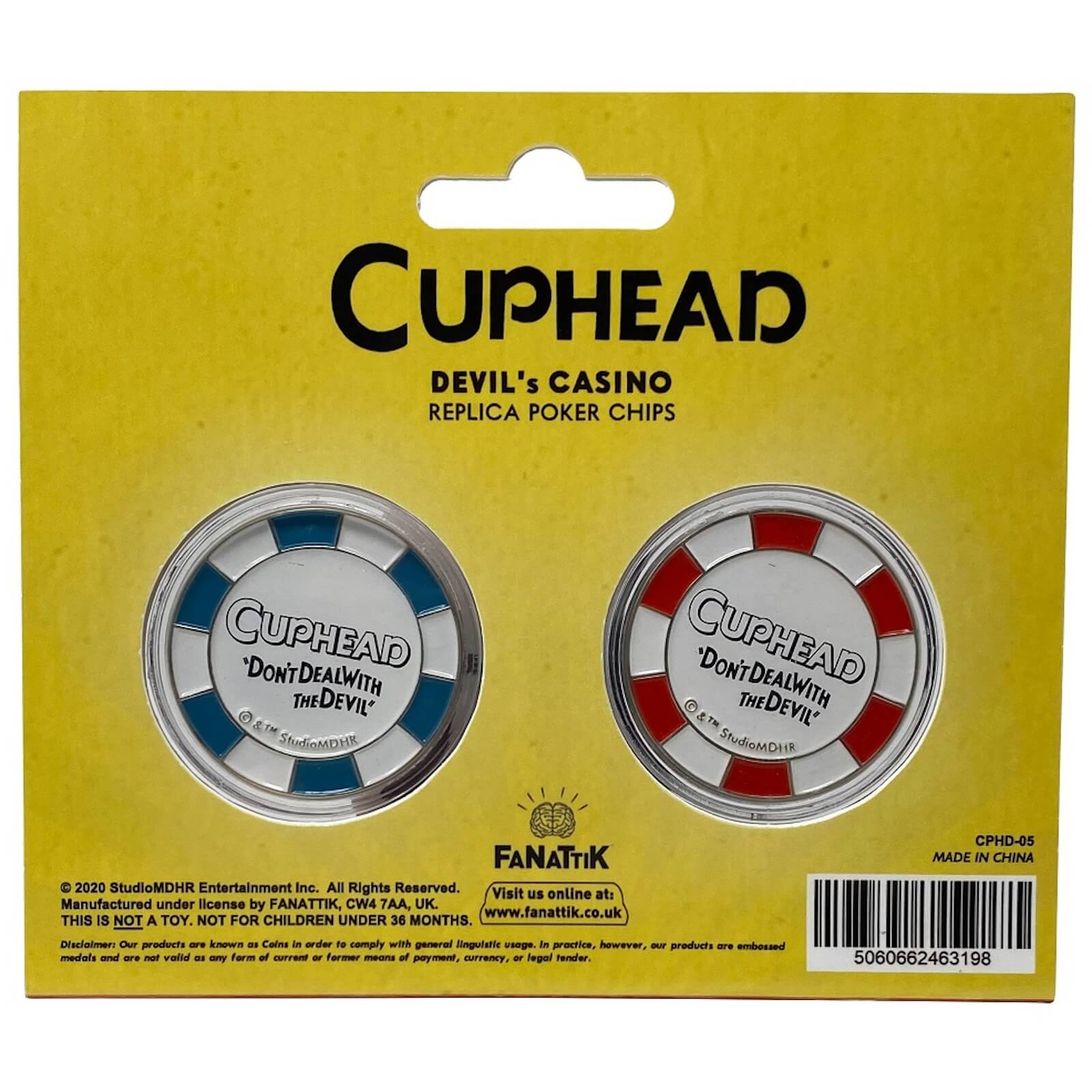 Cuphead Devil's Casino Replica Poker Chip Coins
