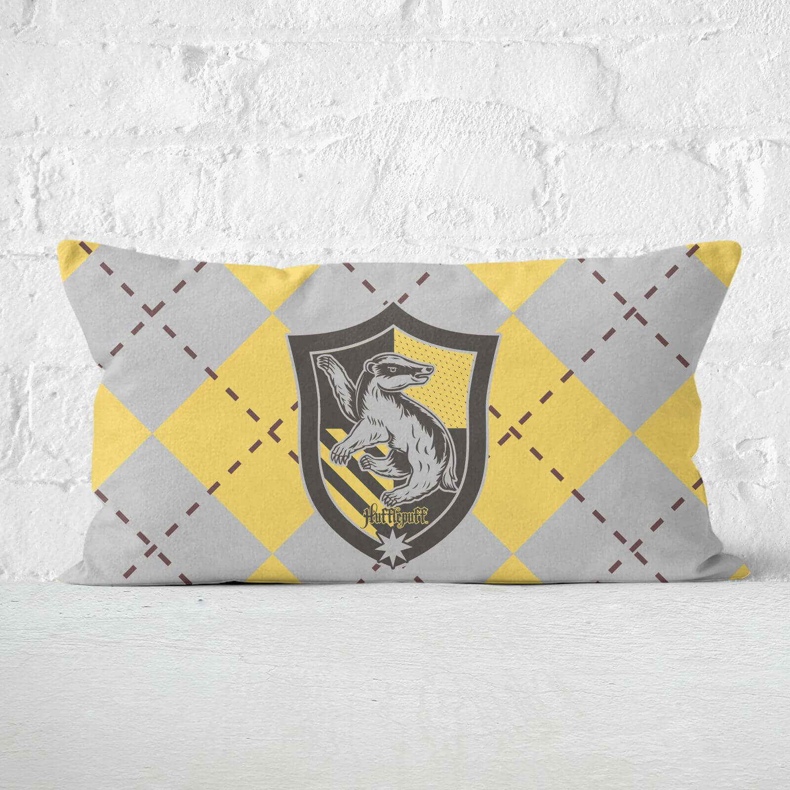 Harry Potter Hufflepuff Rectangular Cushion - 30x50cm - Soft Touch
