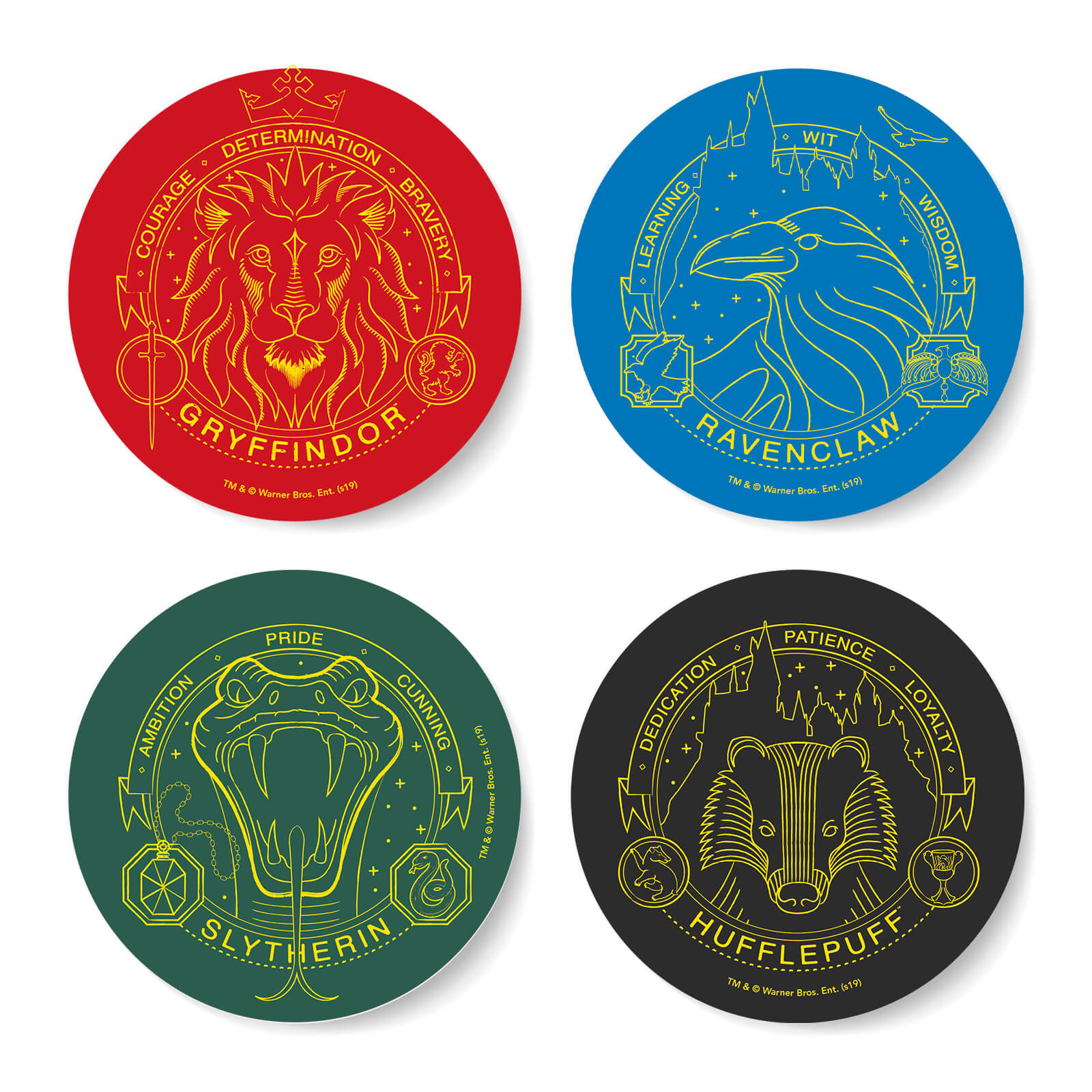 Harry Potter House Pride Coaster Set