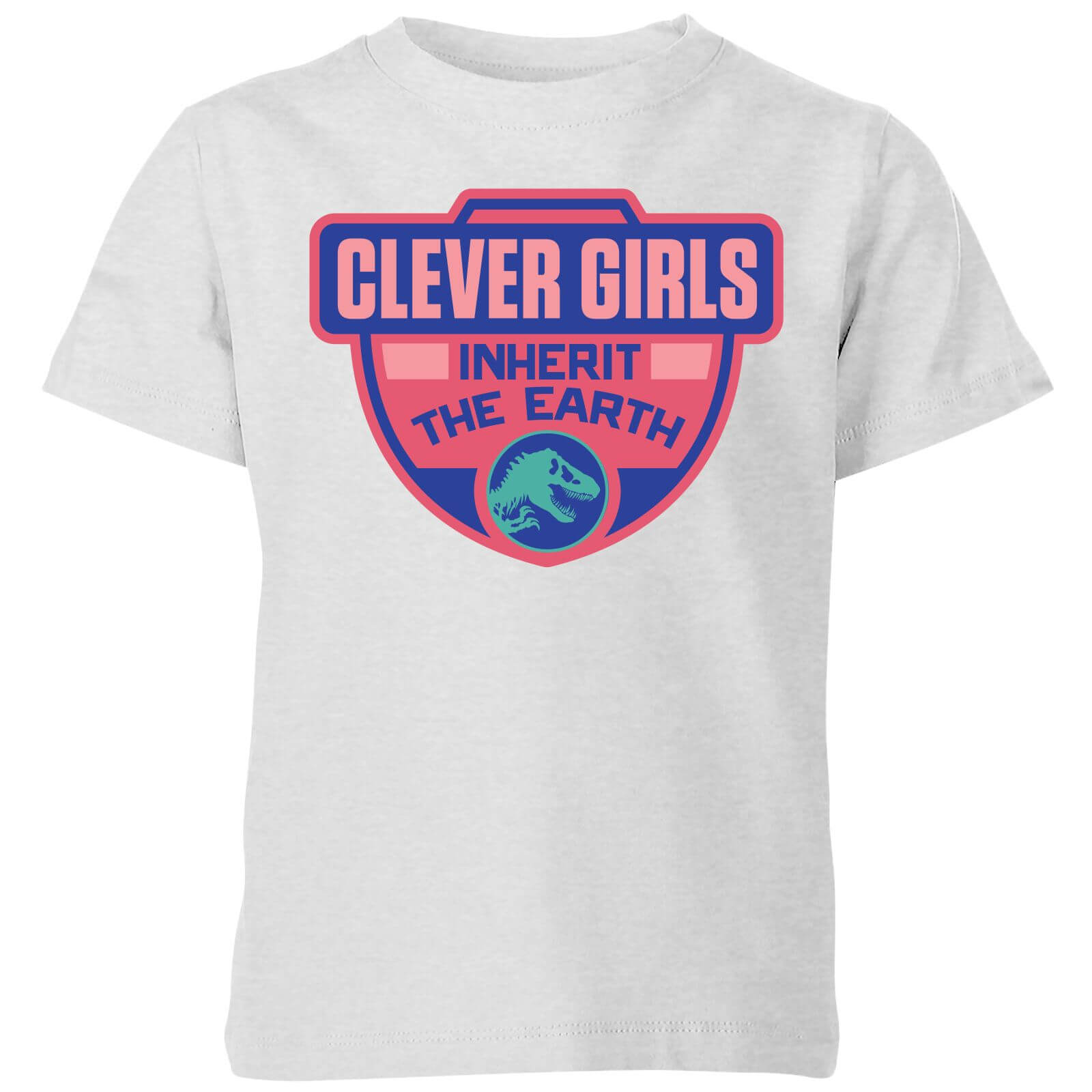 Jurassic Park Clever Girls Inherit The Earth Kids' T-Shirt - Grey - 3-4 Years