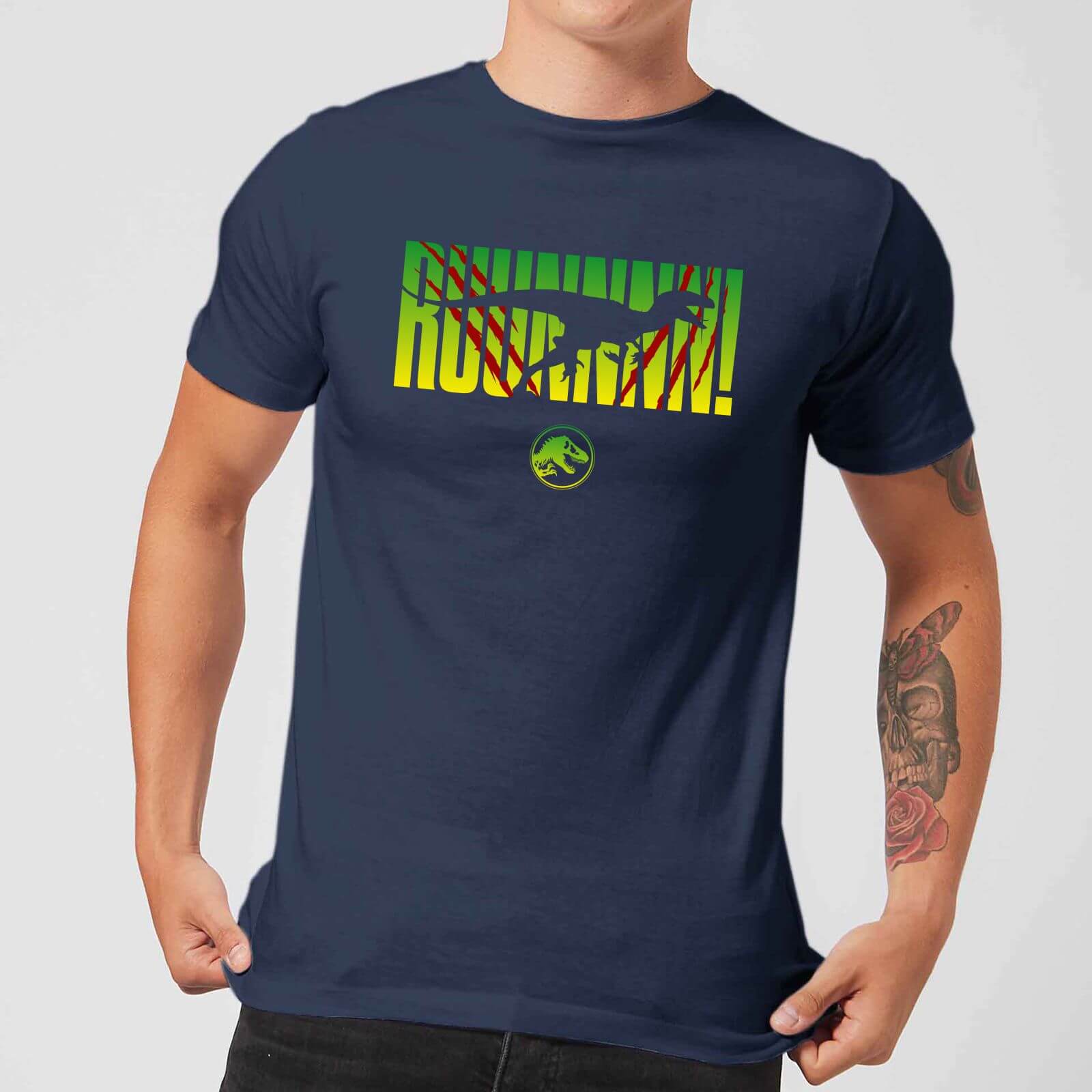 Jurassic Park Run! Men's T-Shirt - Navy - S - Navy