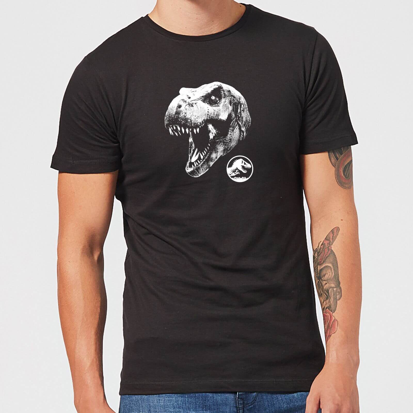 Jurassic Park T Rex Men's T-Shirt - Black - S - Black