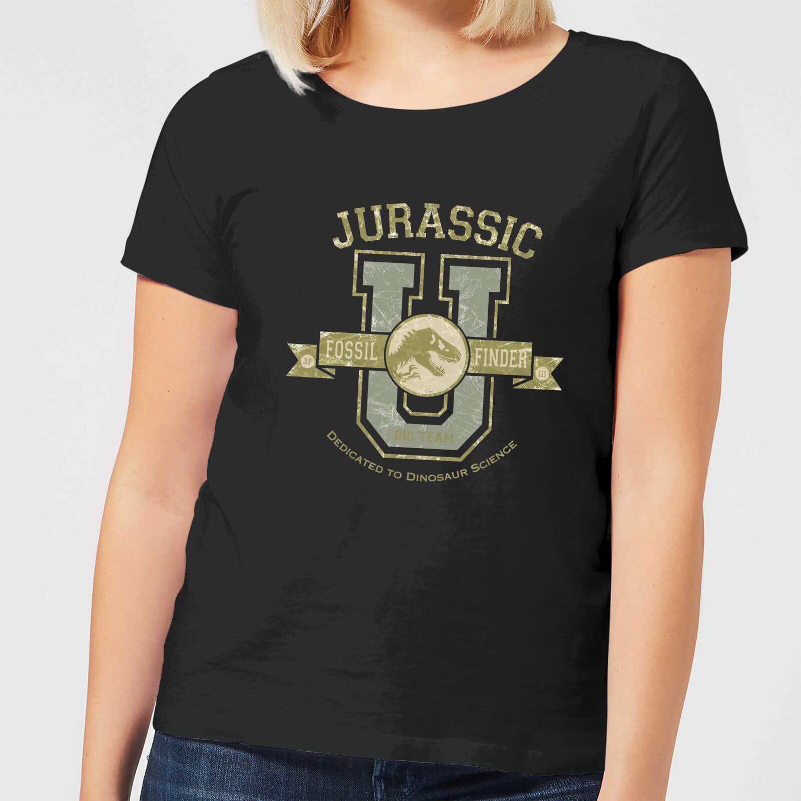 Jurassic Park Fossil Finder Women's T-Shirt - Black - S - Black