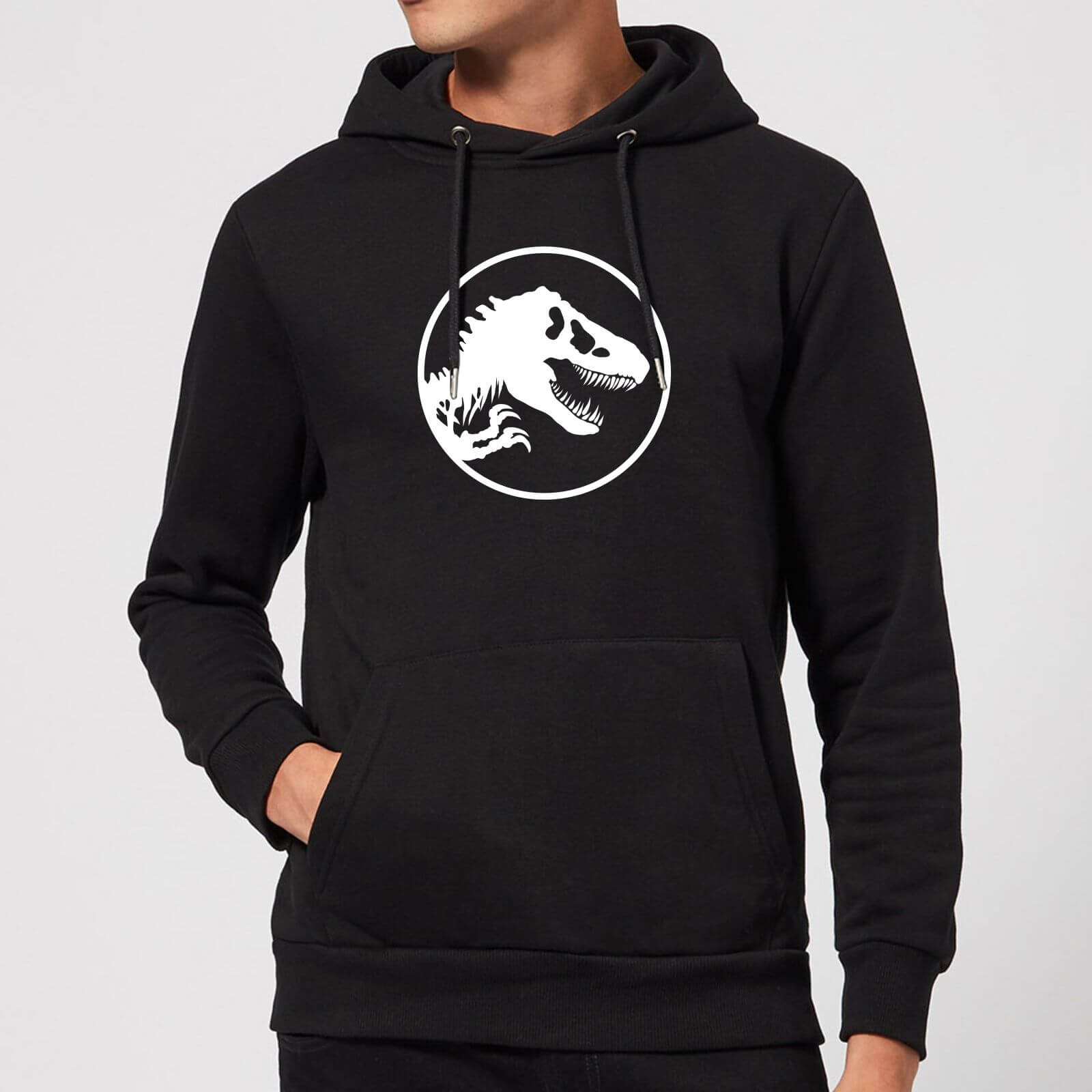 Jurassic Park Circle Logo Hoodie - Black - L - Black