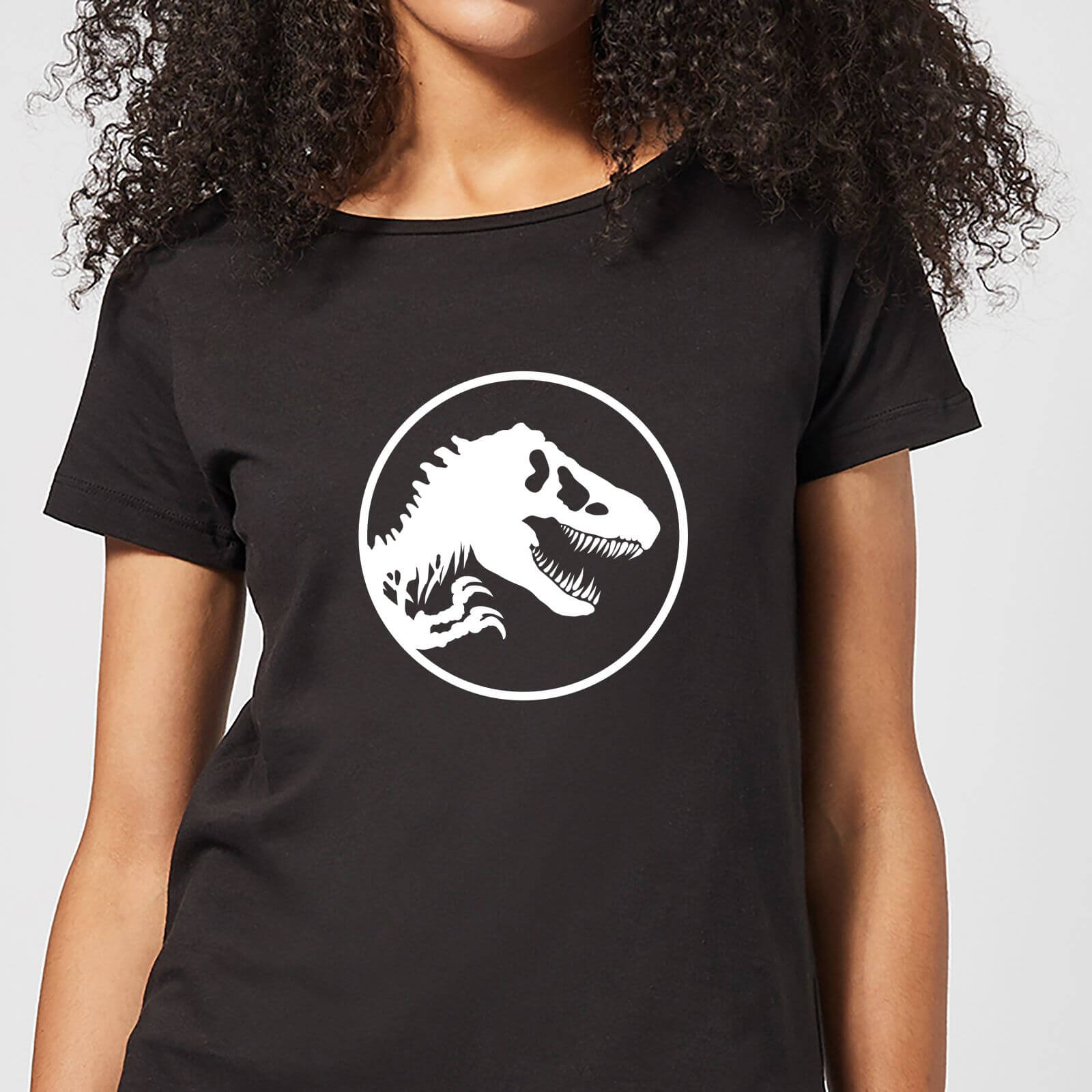 Jurassic Park Circle Logo Women's T-Shirt - Black - S
