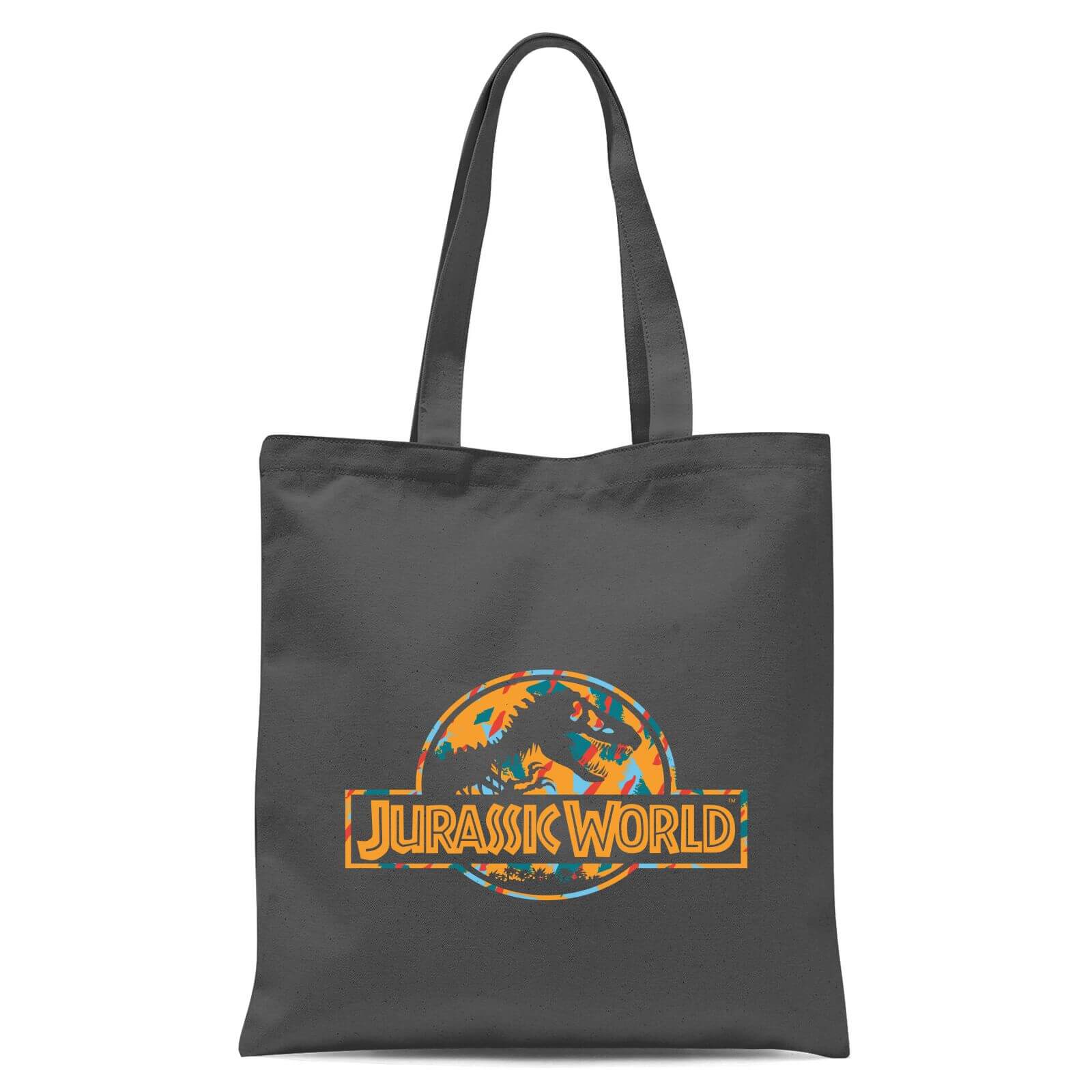 Jurassic Park Logo Tropical Tote Bag - Grey