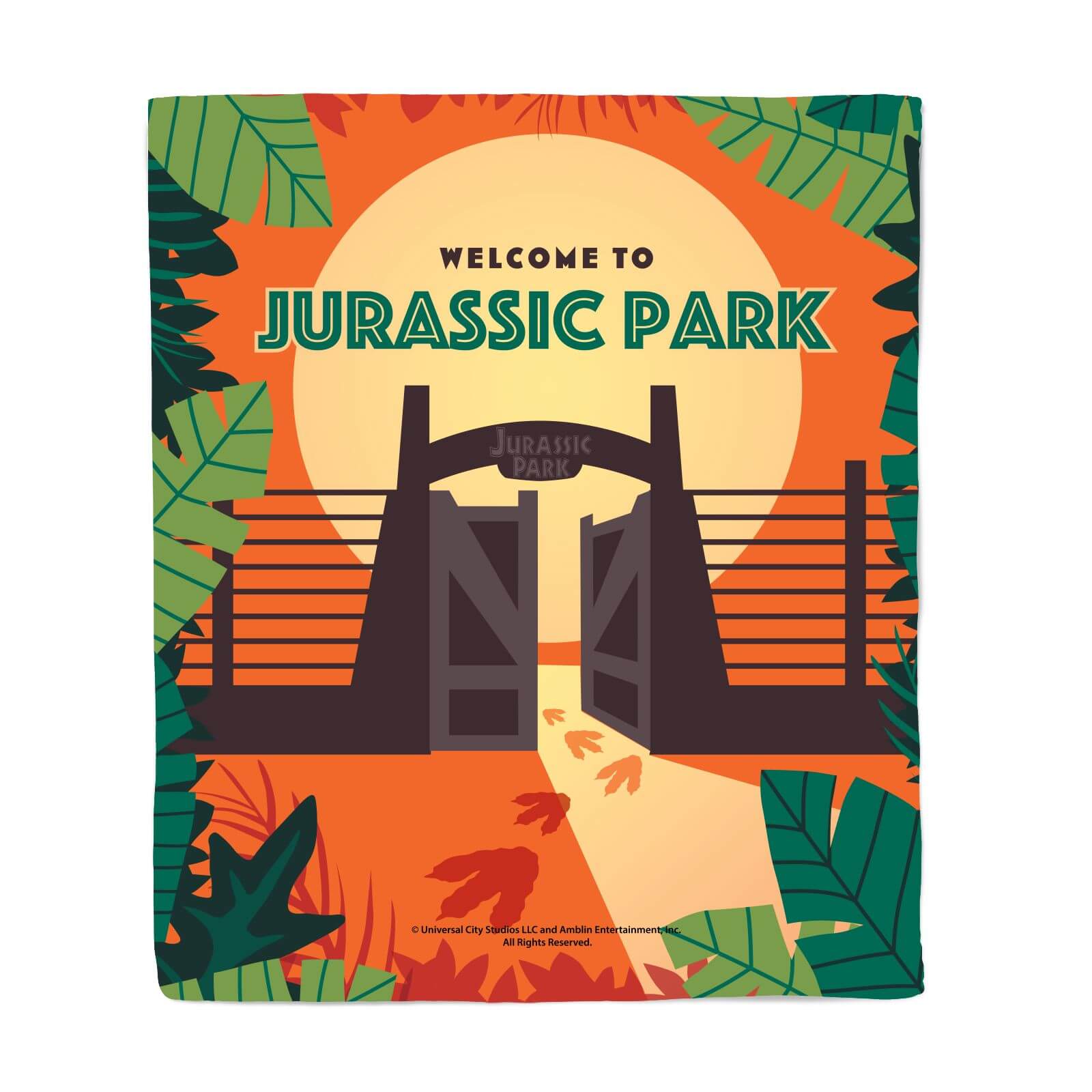 Jurassic Park Gates Fleece Blanket - S