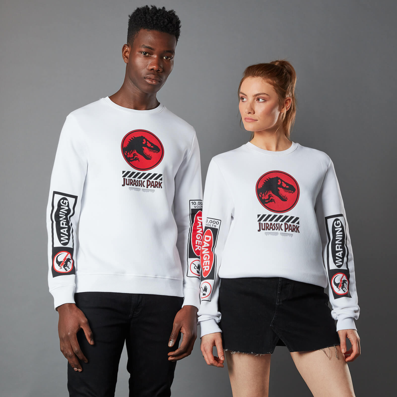 

Felpa Jurassic Park Primal Warning - Bianco - Unisex - L - Bianco