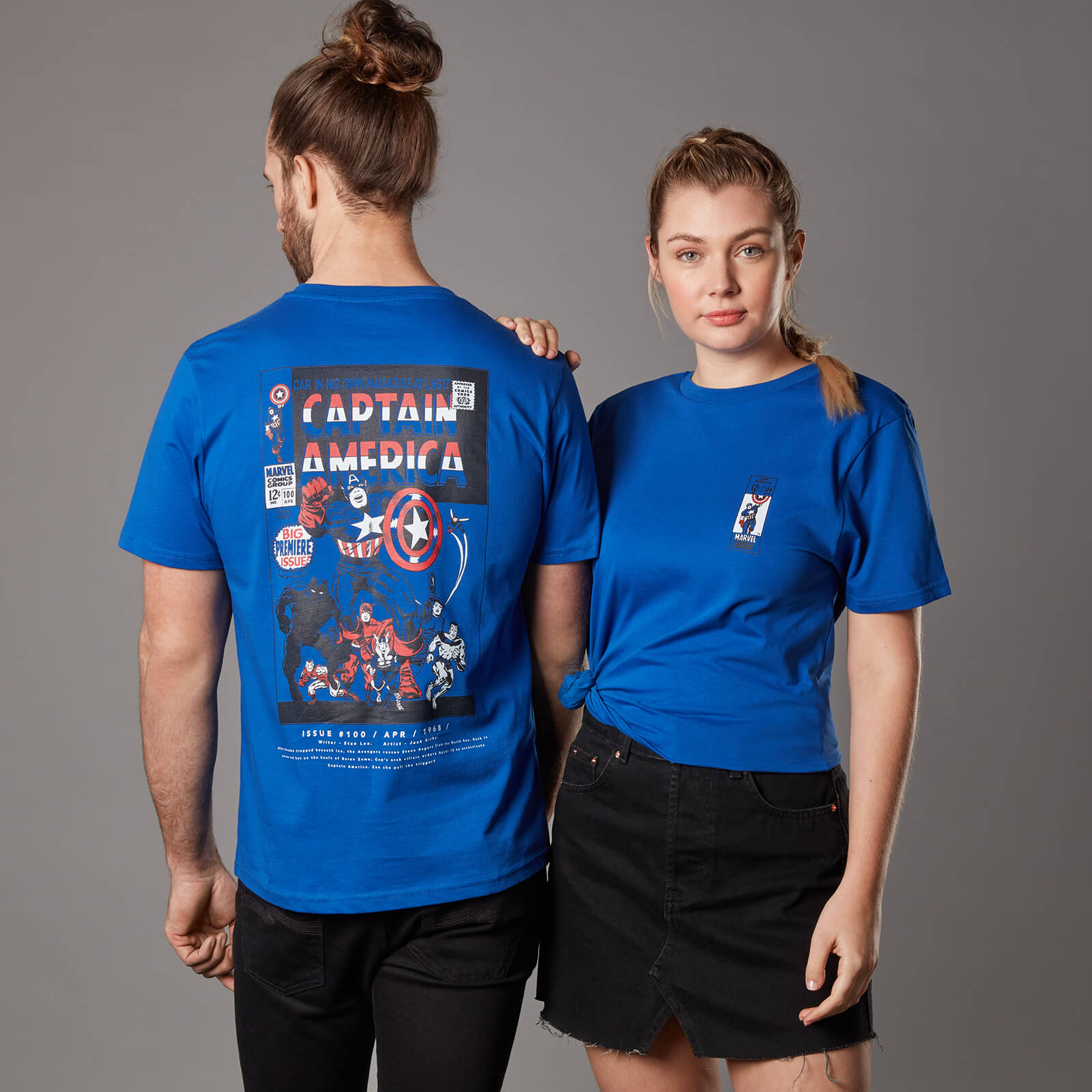 Marvel Captain America Issue 1 Unisex T-Shirt - Royal Blue - XXL - royal blue