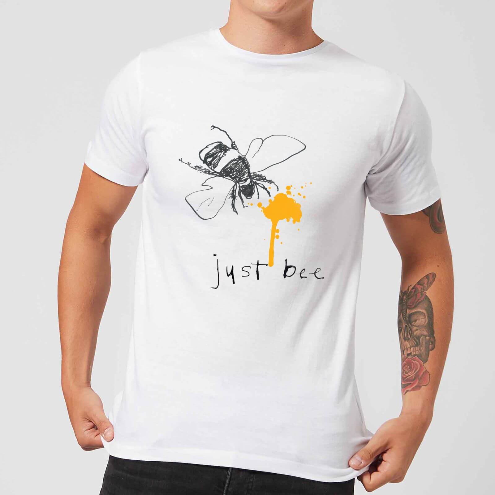 Poet and Painter Just Bee Men's T-Shirt - White - S - White