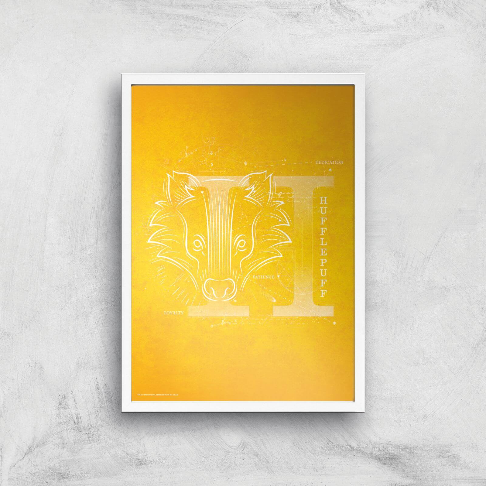 

Harry Potter Hufflepuff Giclee Art Print - A4 - White Frame