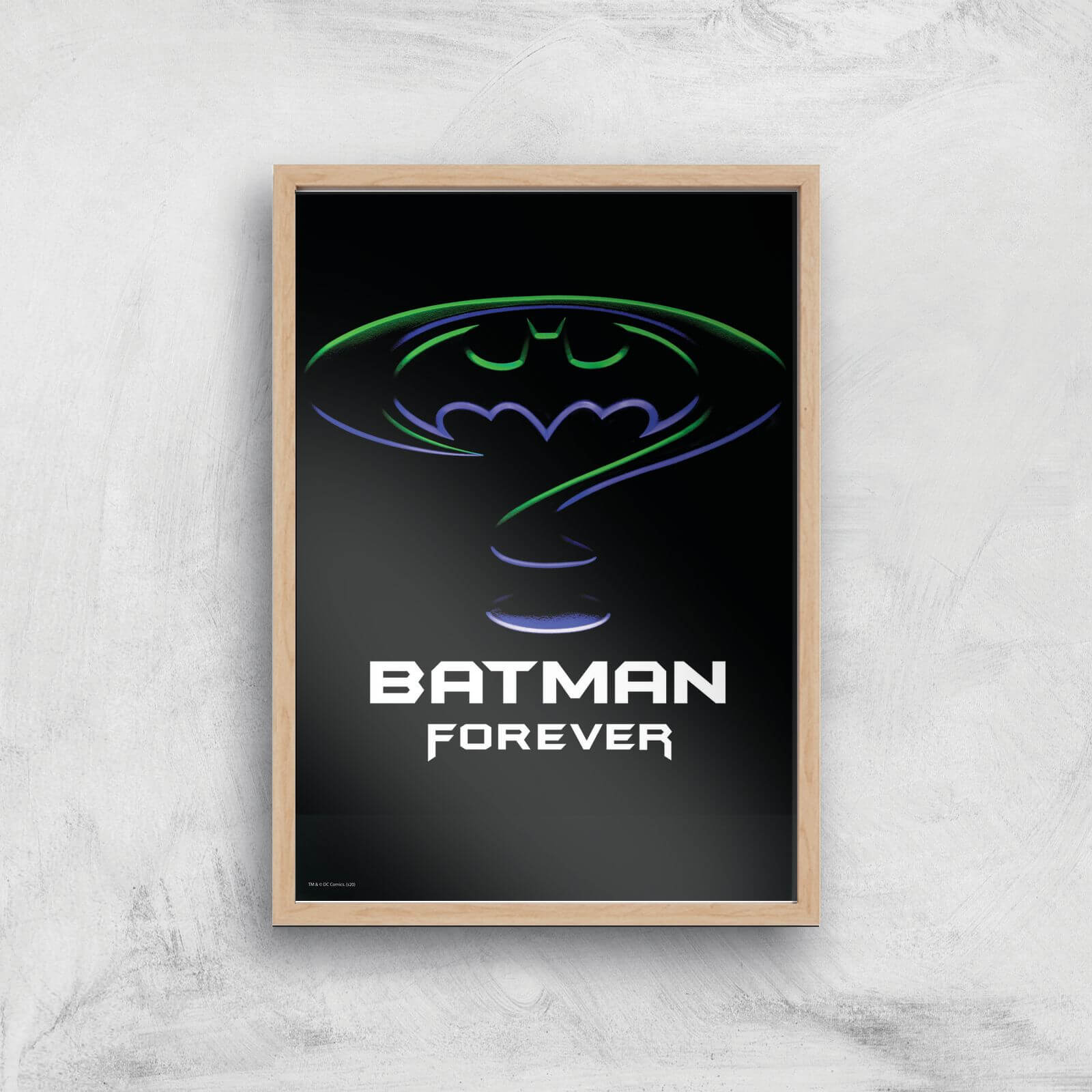 Batman Forever Giclee Art Print - A3 - Wooden Frame