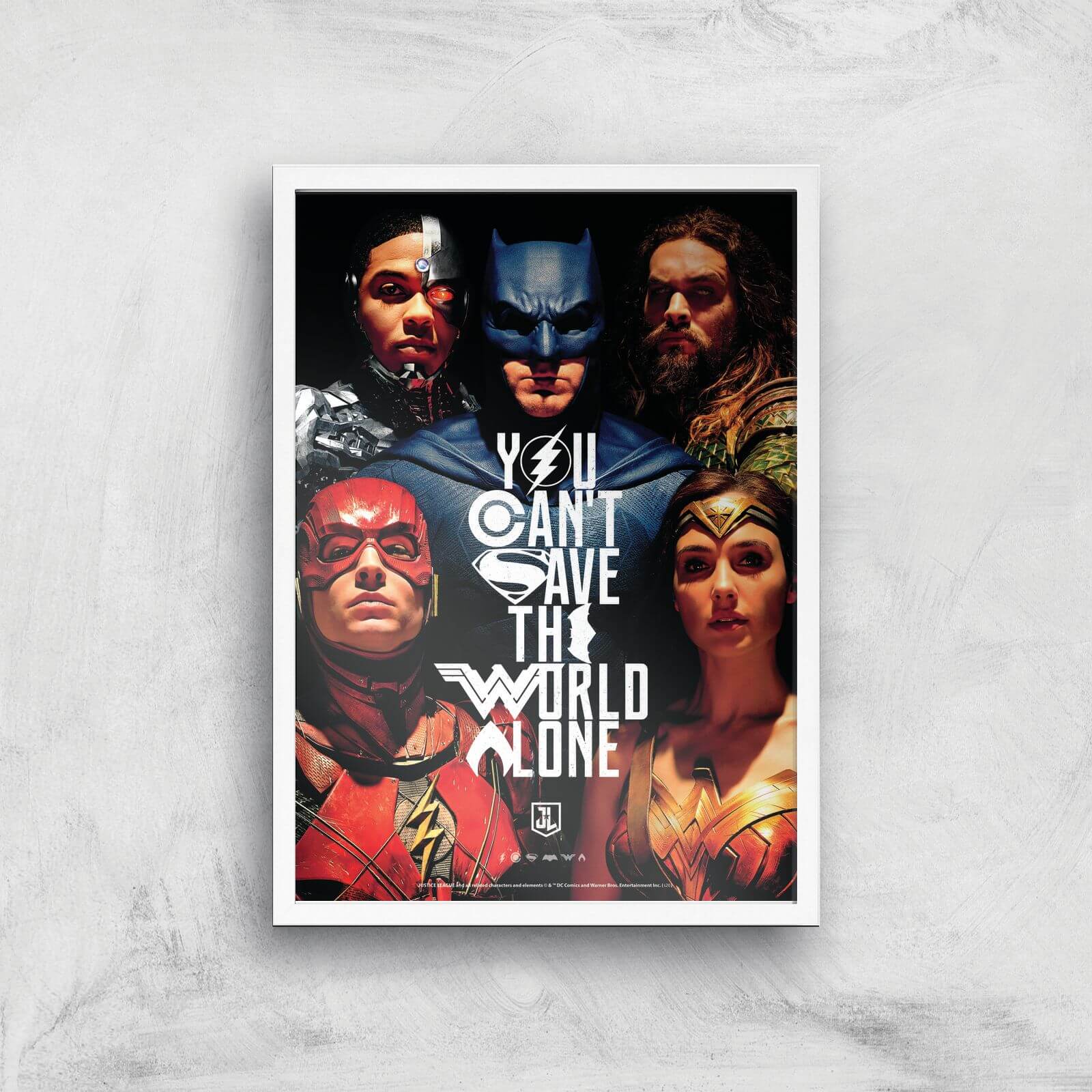 DC Justice League Giclee Art Print - A2 - White Frame