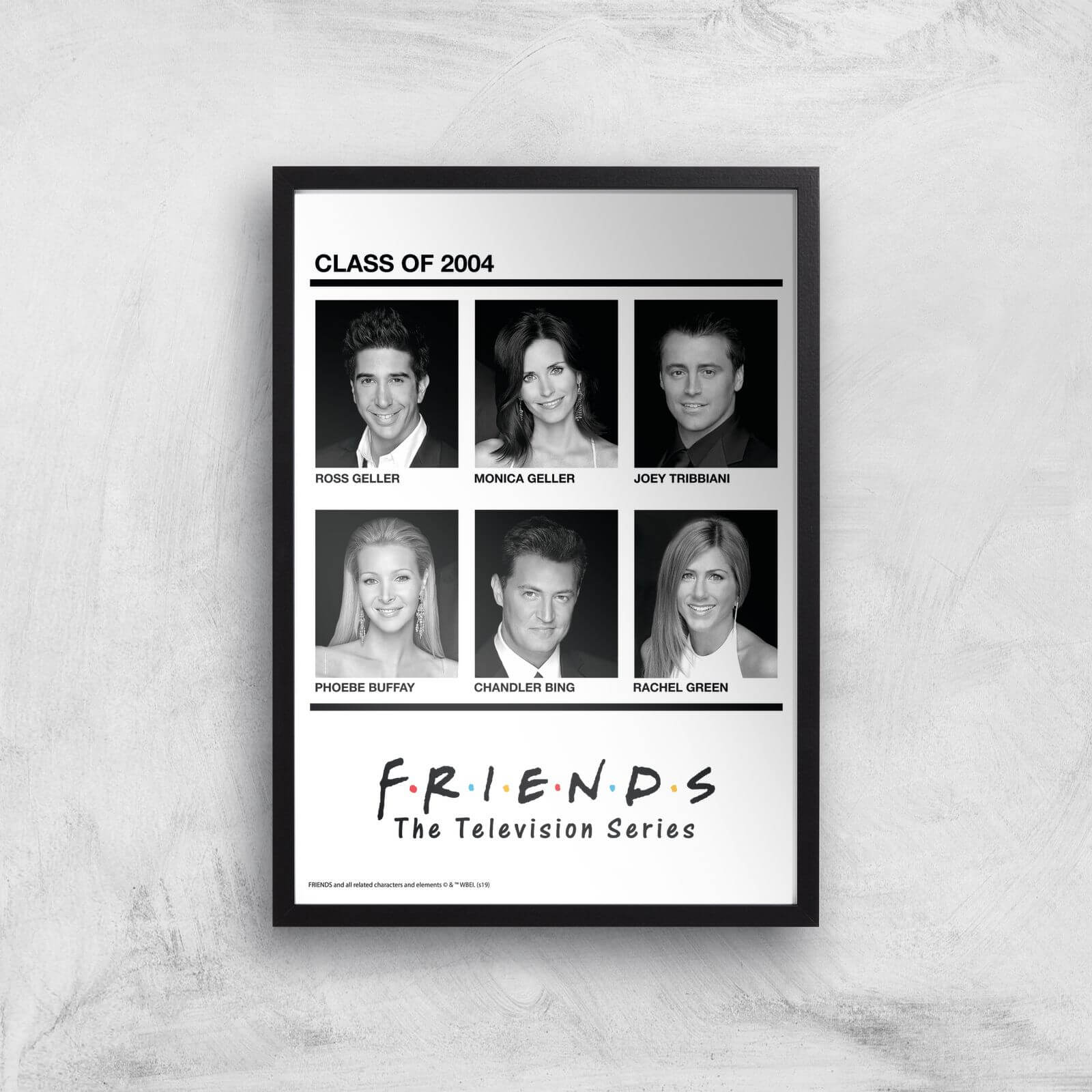 Friends Class Of 2004 Giclee Art Print - A3 - Black Frame