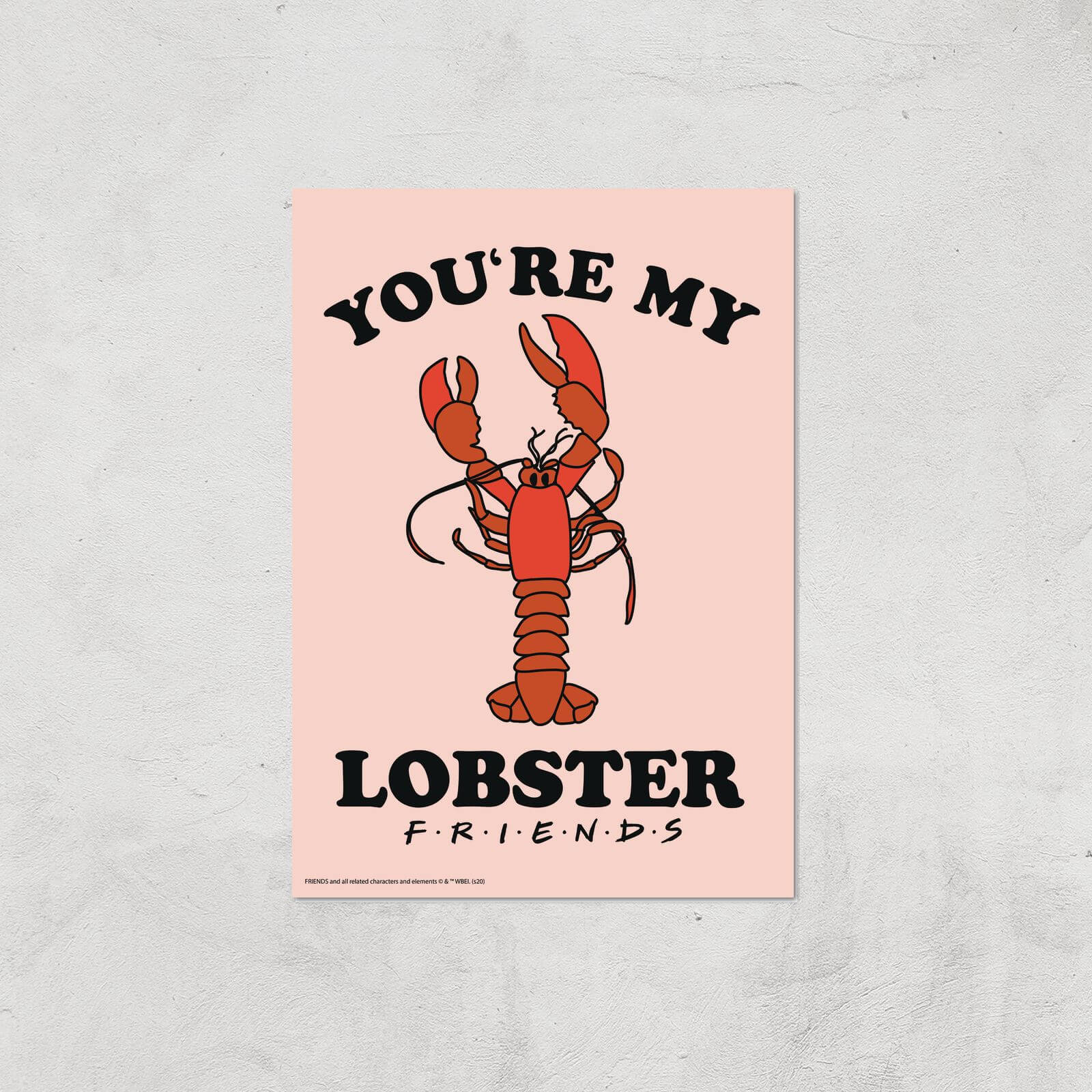 Friends Lobster Giclee Art Print - A4 - Print Only