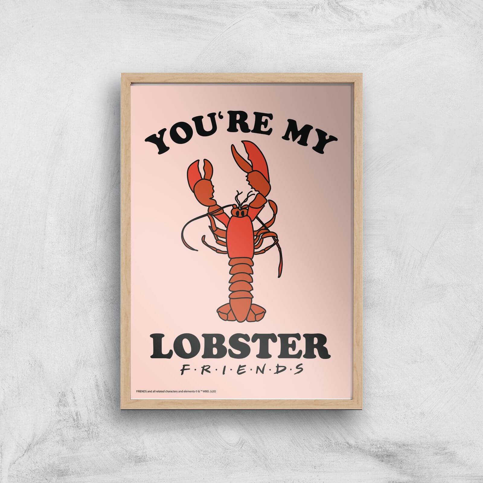 

Friends Lobster Giclee Art Print - A4 - Wooden Frame