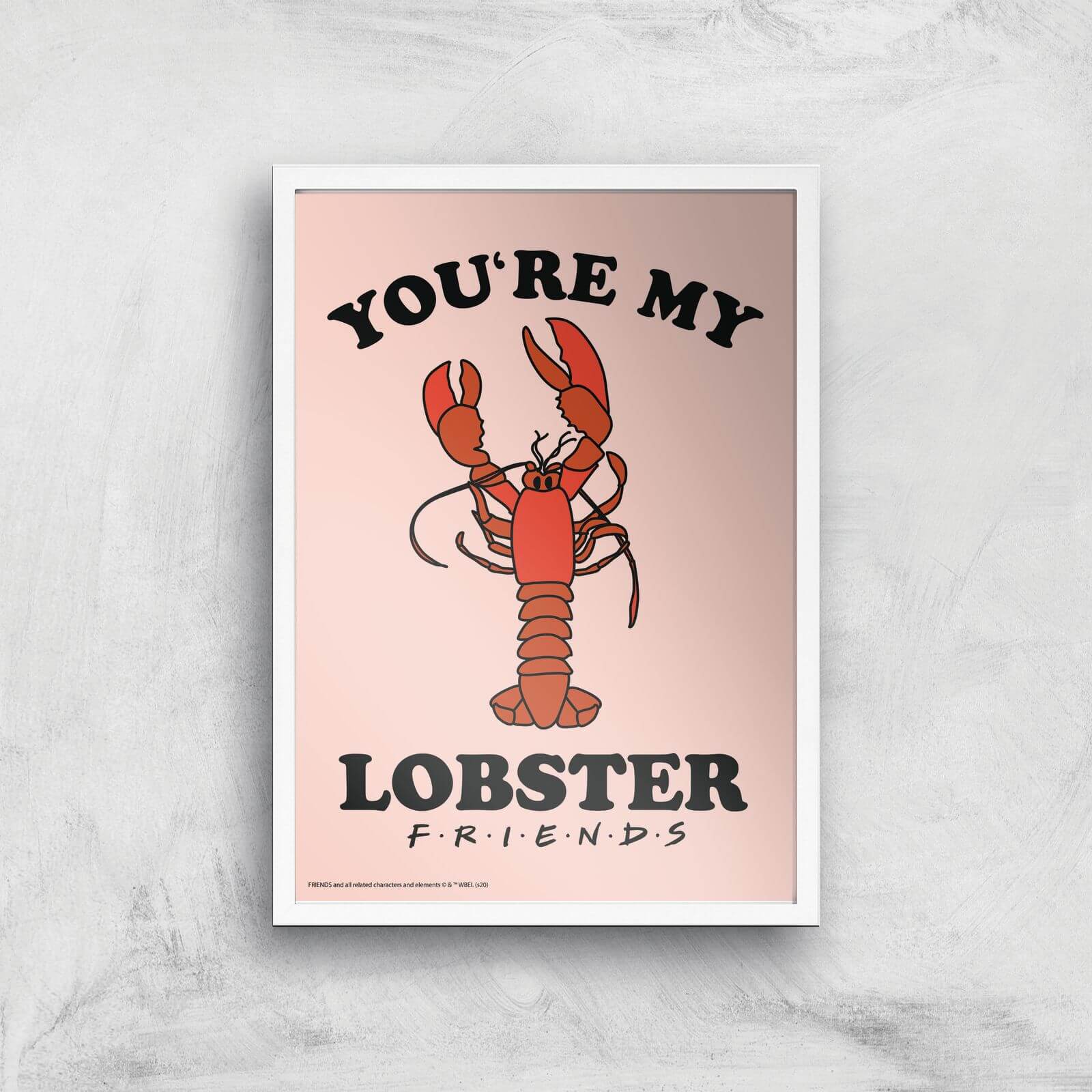 

Friends Lobster Giclee Art Print - A4 - White Frame