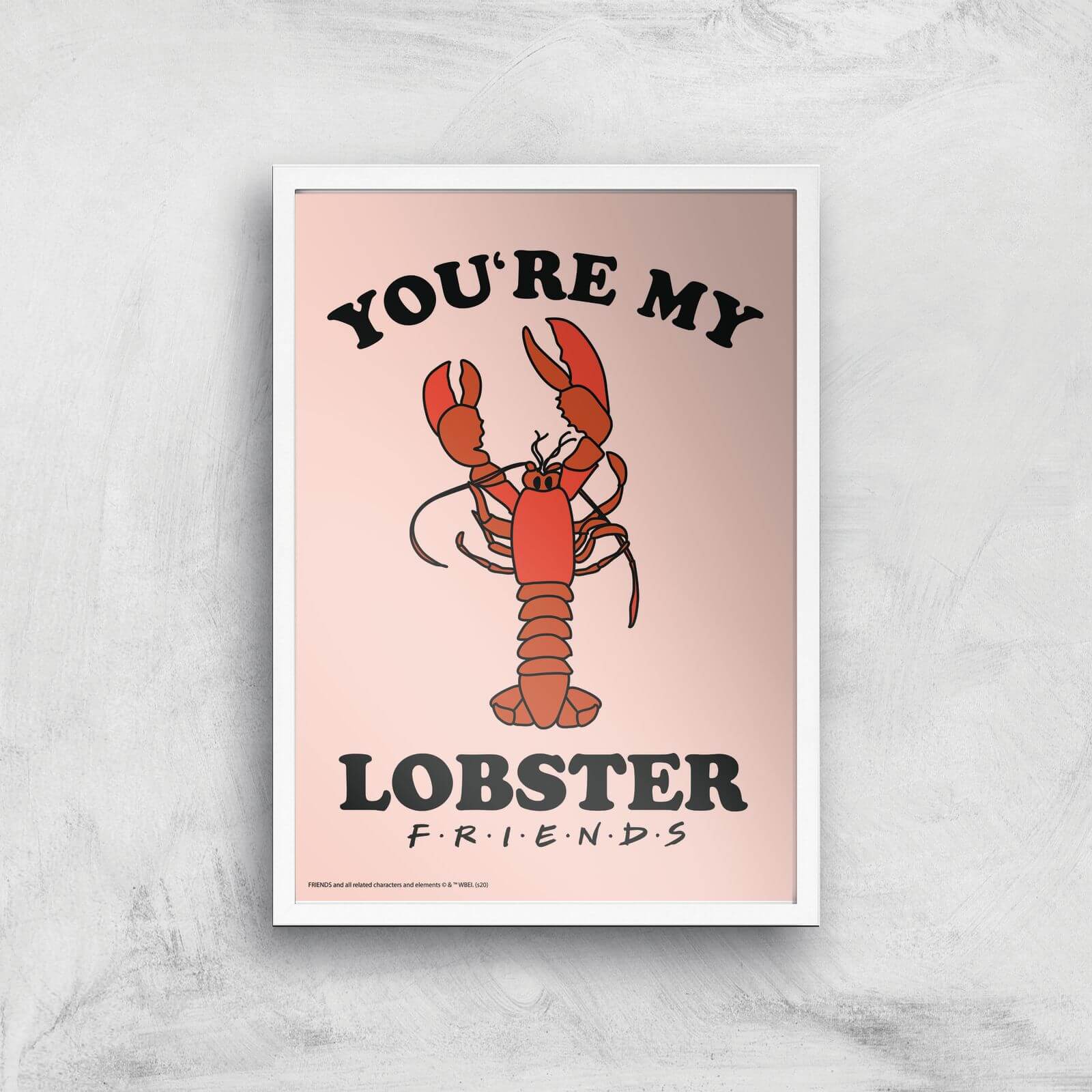 Friends Lobster Giclee Art Print - A3 - White Frame