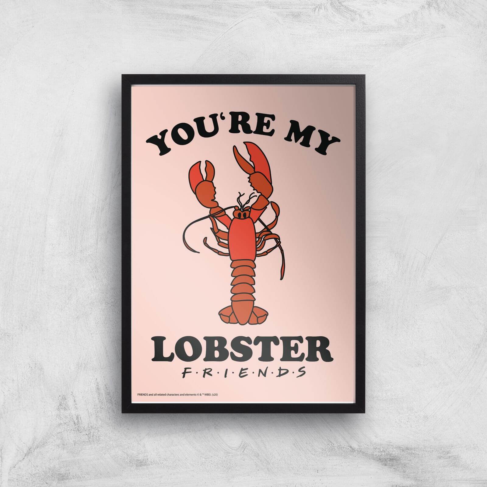 Friends Lobster Giclee Art Print - A3 - Black Frame