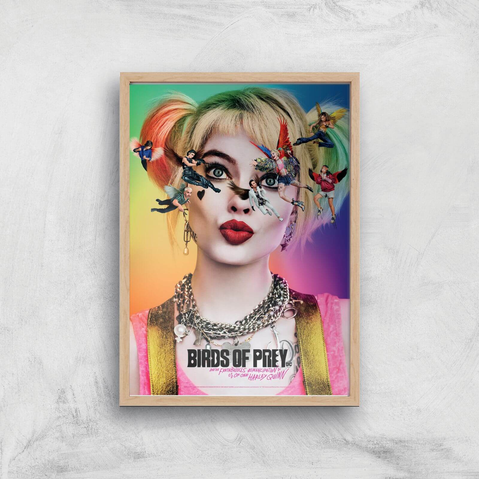DC Birds Of Prey Giclee Art Print - A4 - Wooden Frame