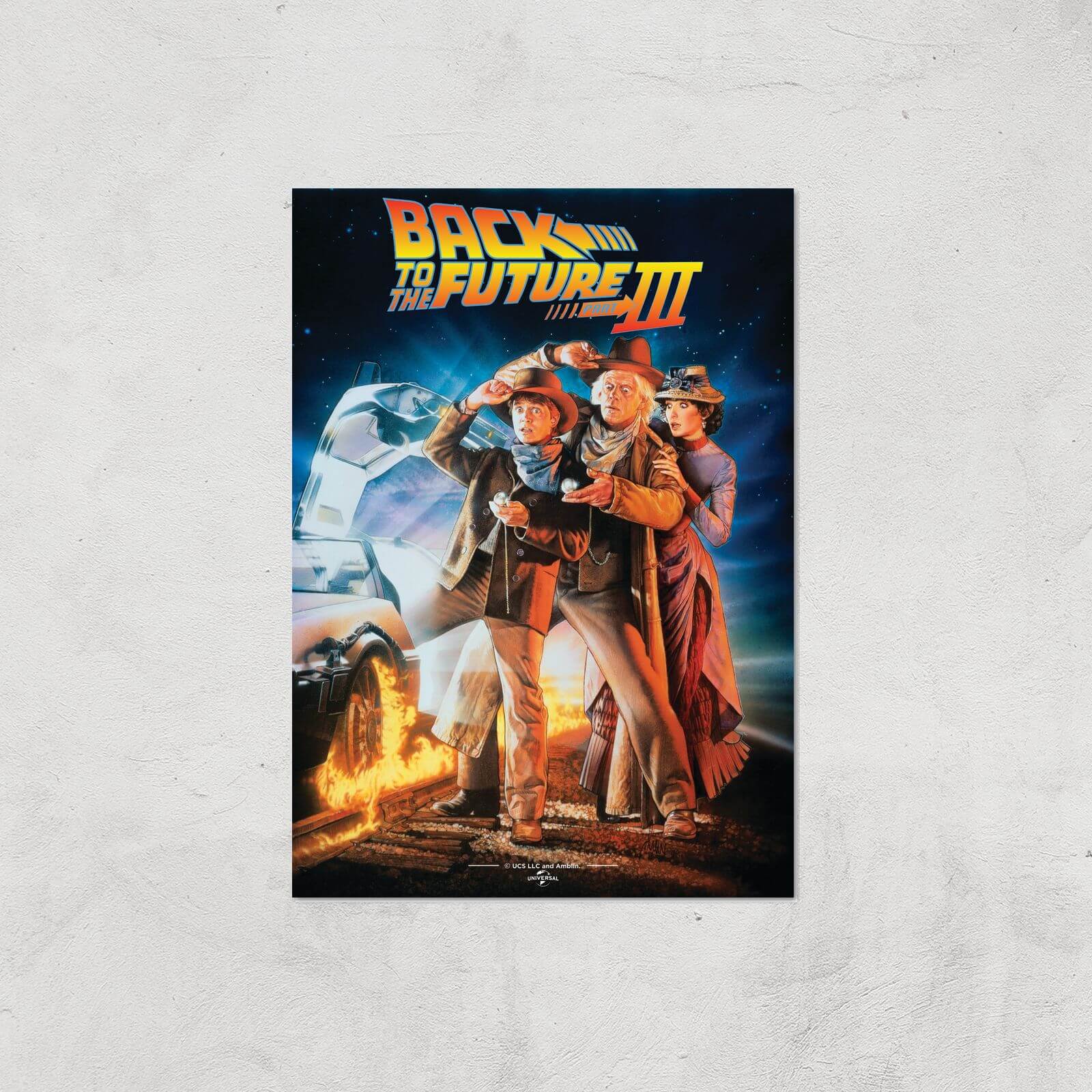 Back To The Future Part 3 Giclee Art Print - A4 - Print Only