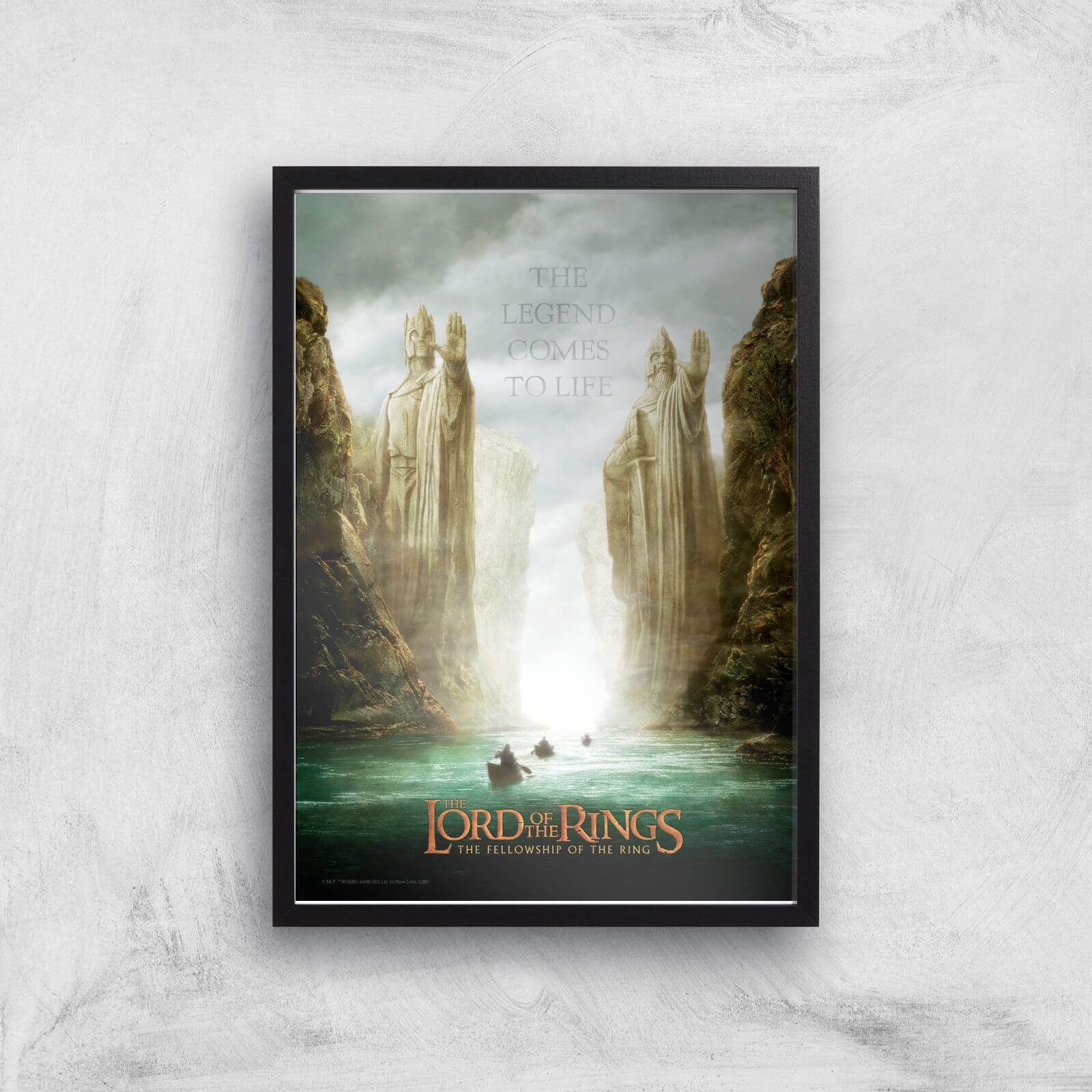 Lord Of The Rings: The Fellowship Of The Ring Giclee Art Print - A3 - Black Frame