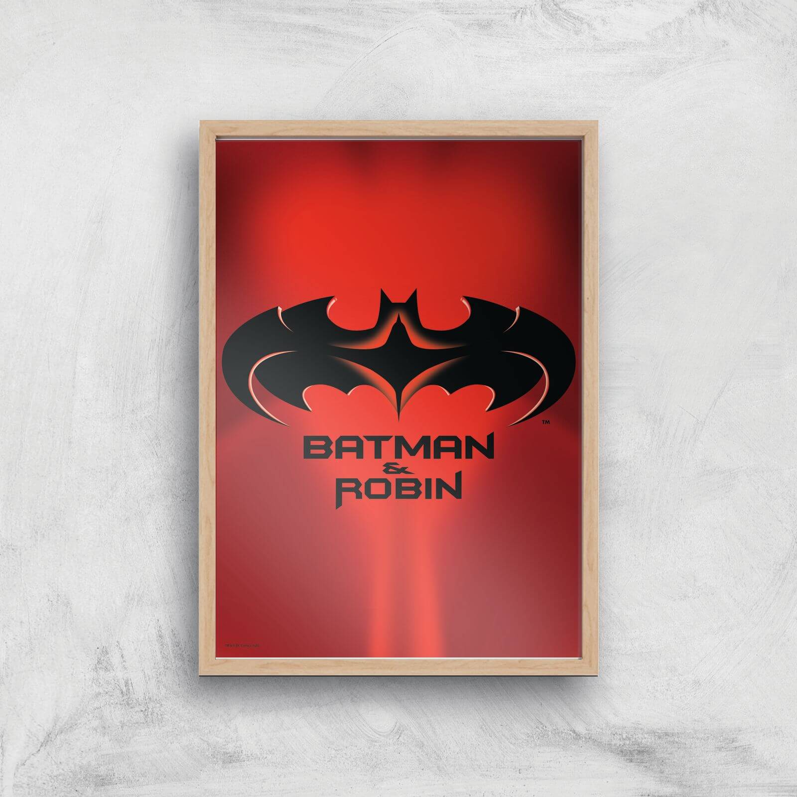Batman & Robin Giclee Art Print - A4 - Wooden Frame
